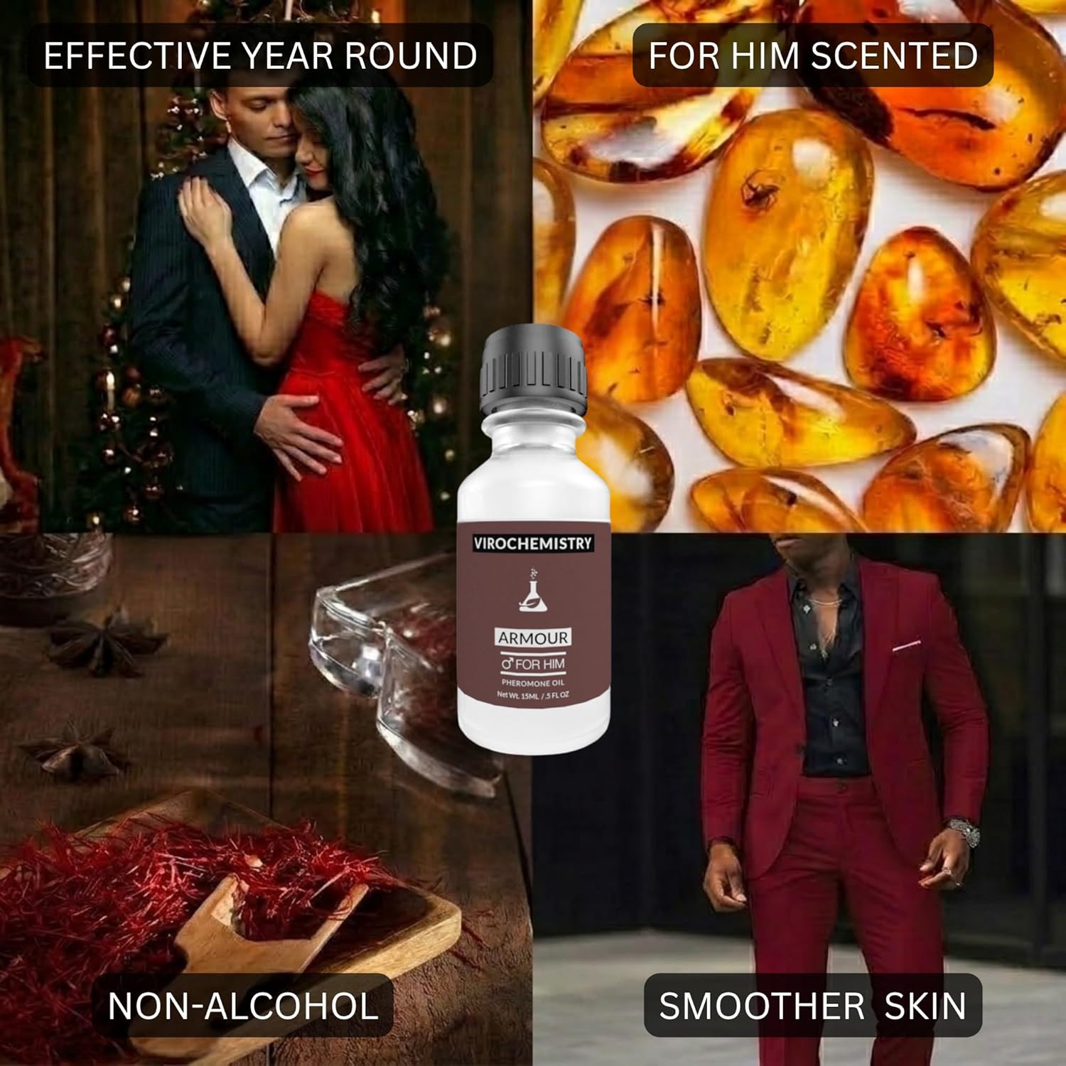 Pheromones to Attract Women for Men (Armour) Cologne Oil - Bold, Extra Strength Formula 15ml Concentrate