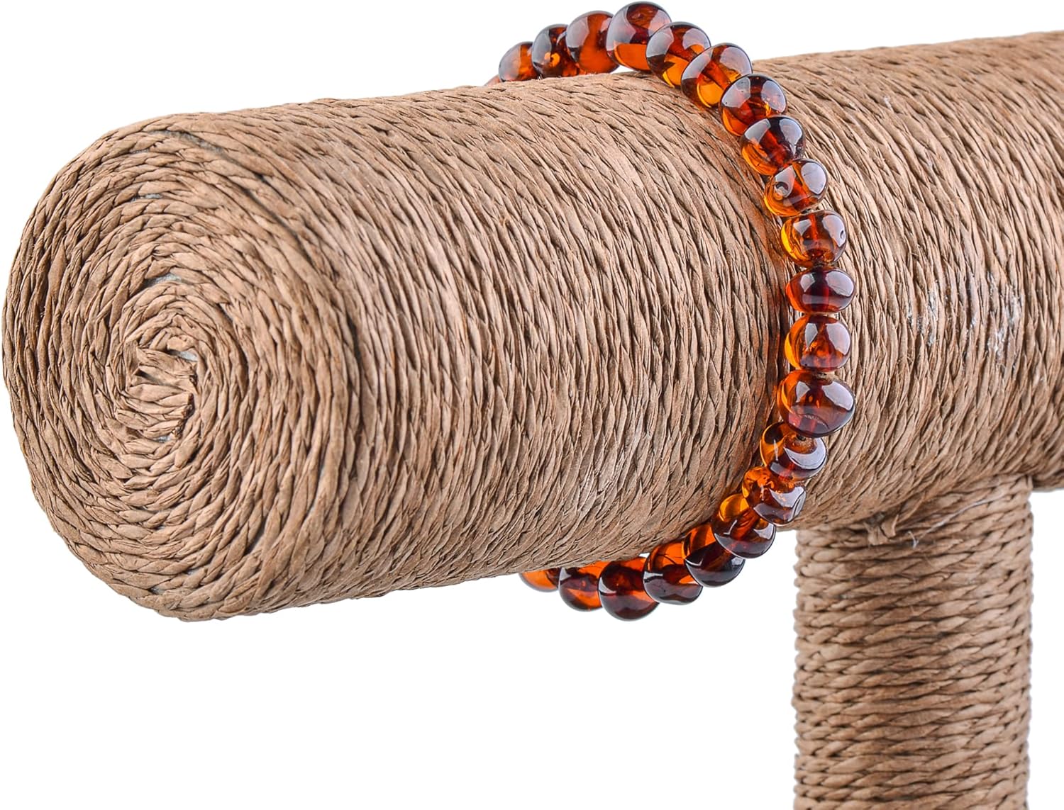 Unisex Bracelet - Polished Baltic Sea Amber Jewelry - Baroque Shape Amber Beads Hand-Assembled in Europe - Image 4