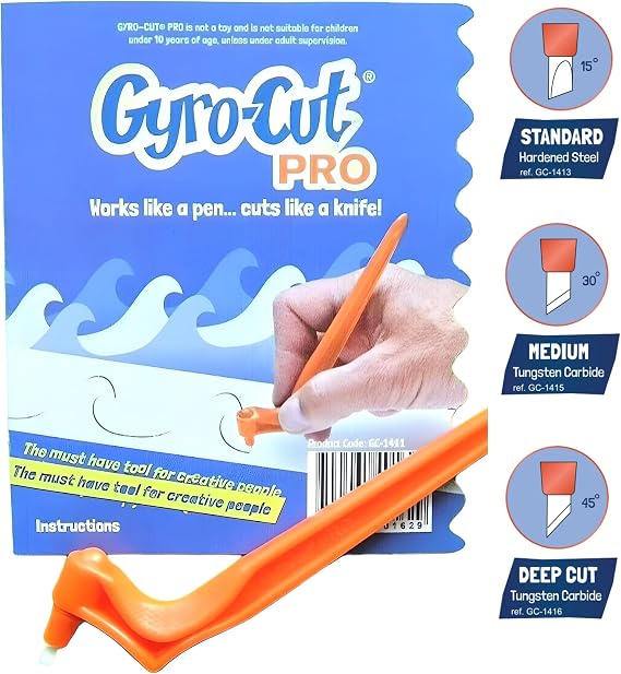 Genuine Gyro-Cut PRO Tool Kit Including 3 Blades - Standard, Medium and Deep Cut Blades
