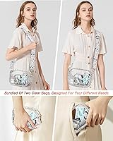 Vista 172 de KETIEE Bolso cruzado transparente, aprobado para estadios, para conciertos, eventos deportivos, festivales