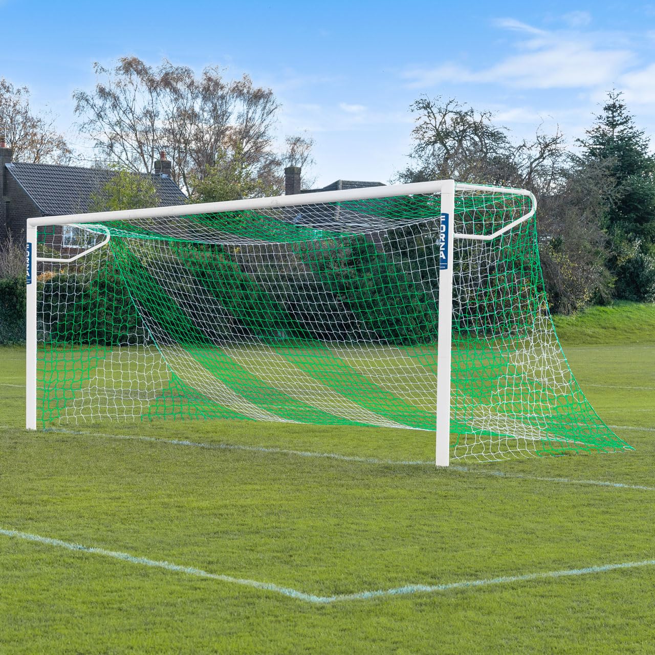 Buy FORZA 24ft x 8ft Full Size Striped Football Goal Net Striped