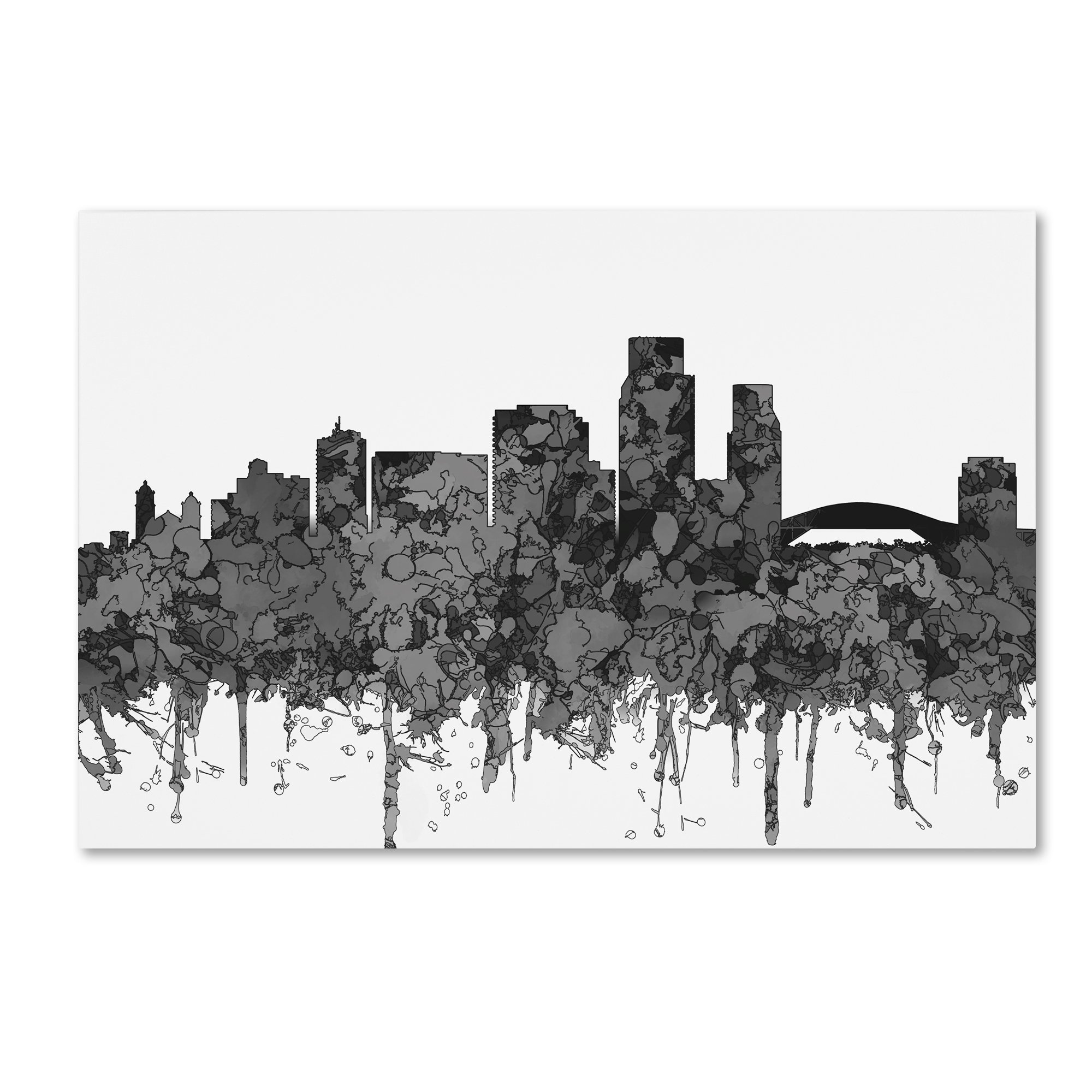 Corpus Christi Texas BW by Marlene Watson, 12x19-Inch