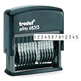 Printy 48313 Numerals, 13 Characters Font Height, 3.8 mm, Black