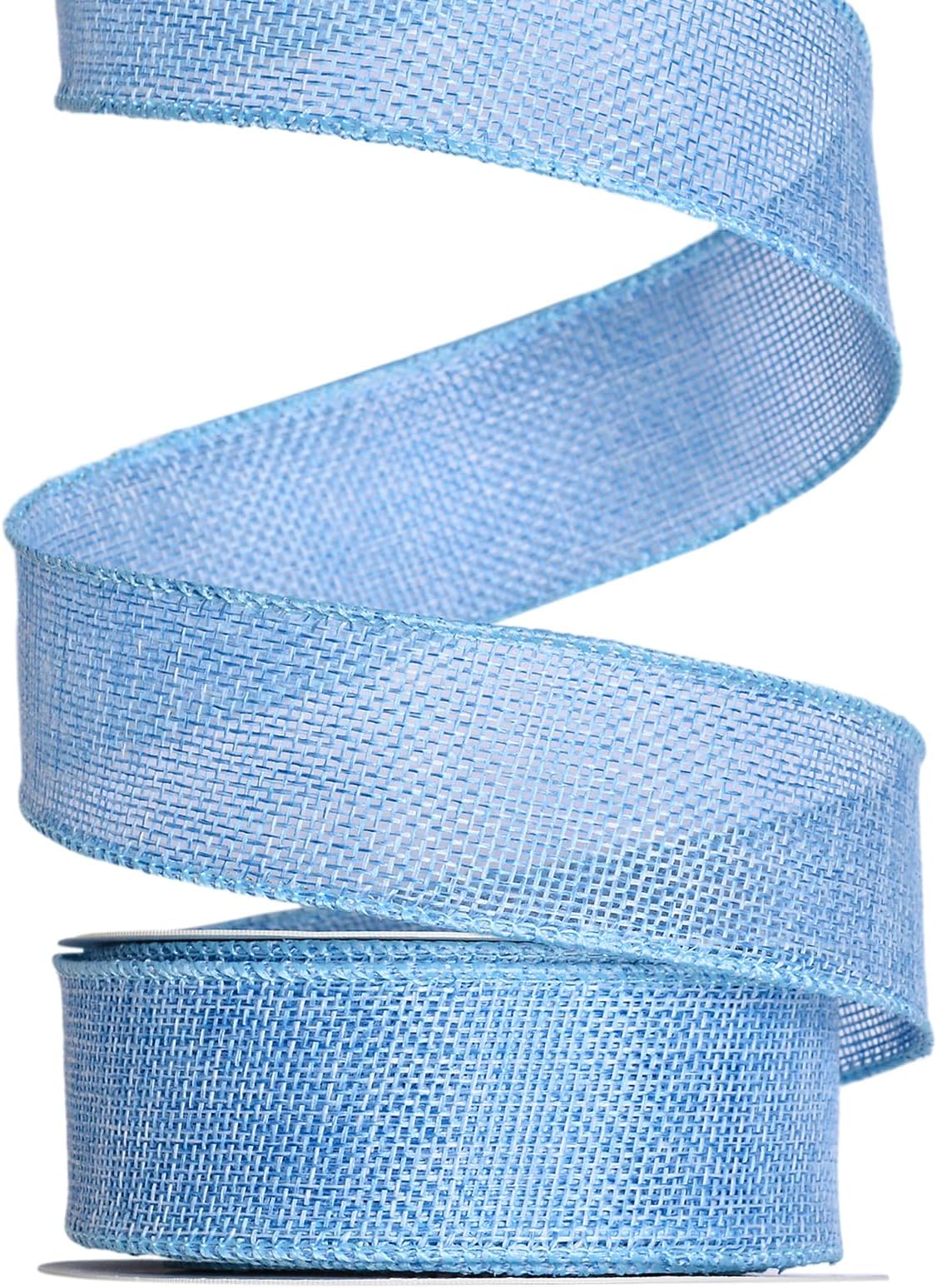 Chuangdi 2 Rolls Baby Ribbon 10 Yards Burlap Wired Ribbon 2