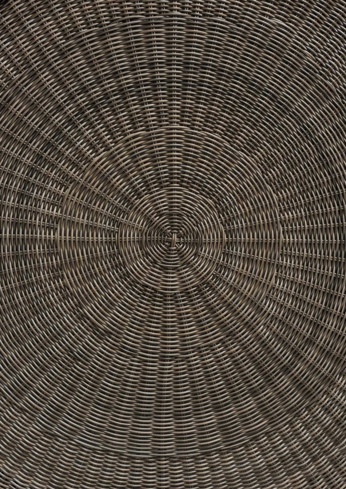 Destiny Gartentisch Luna Ø120x75cm, mit aufgelegter Glasplatte Vintage grau