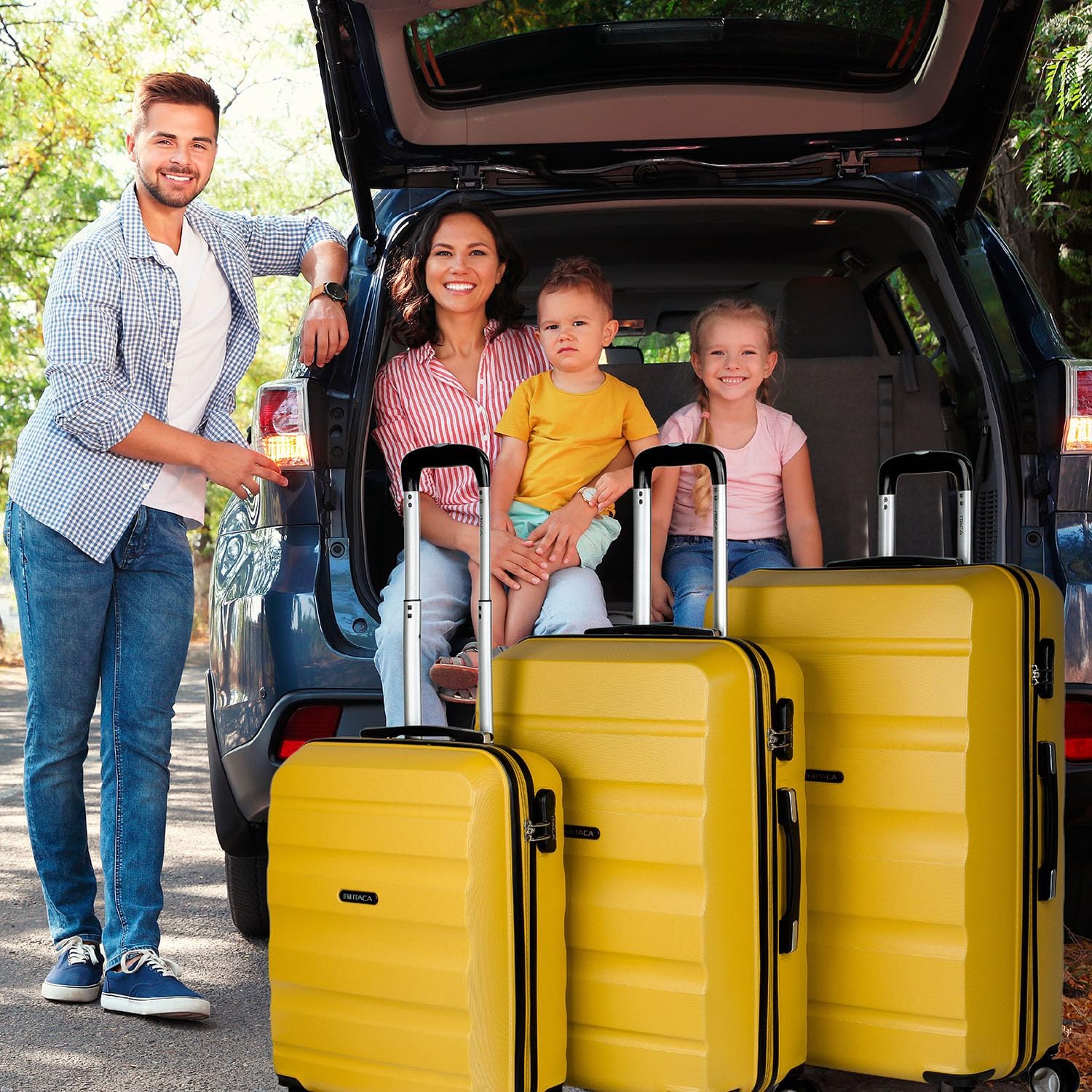 ITACA Luggage Set, Mustard, tal-lt