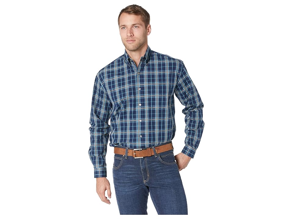 

Stetson 1863 Stellar Plaid (Blue) Men's Clothing