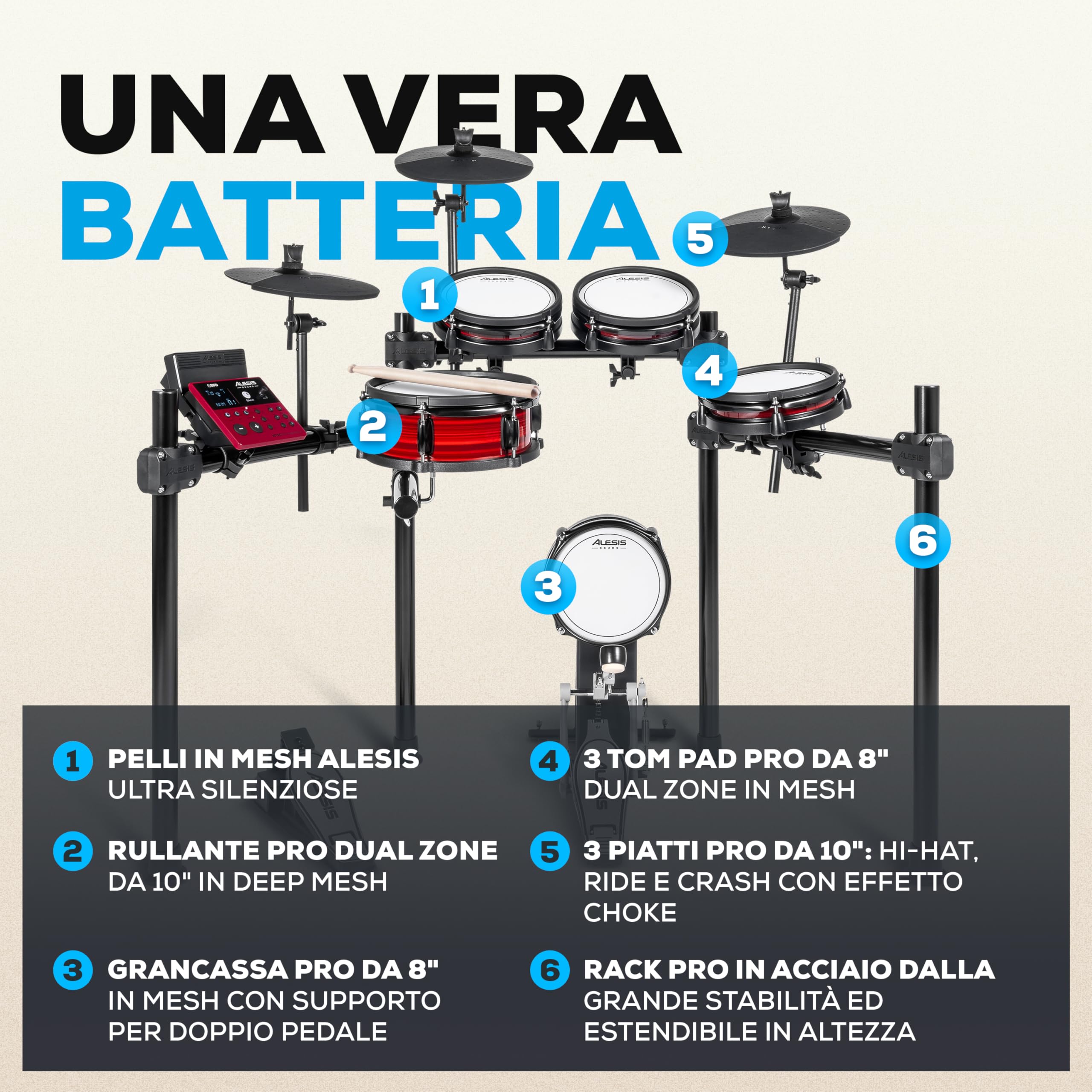 Alesis Nitro Pro e Strike Amp 12 MK2 - Batteria Elettronica e 12-inch amplificatore da 2500 W, con Bluetooth