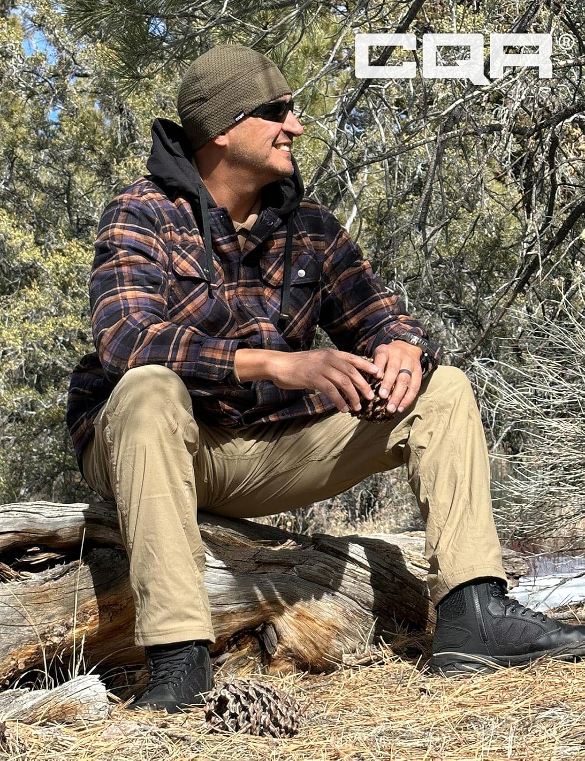 CQR Men's Military Tactical Boots, Lightweight 6 Inches Hiking Combat Boot Durable Breathable Outdoor Work Motorcycle Footwear - Image 2