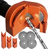 Drill Bit Sharpener,Portable Drill Bit Sharpener,Multipurpose Drill Bit Grinding Sharpener with 4 Grinding Wheels for All Bits(5/64''- 5/8''),Afilador De Brocas,Knife Sharpener Tool (Orange)