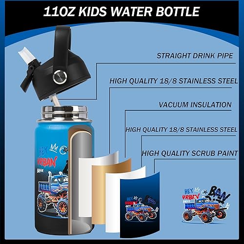 Miniatura 5 de Lonchera Bento para niños, lonchera Bento para niños, juego de lonchera con 5 compartimentos, botella de agua de acero inoxidable, bolsa de