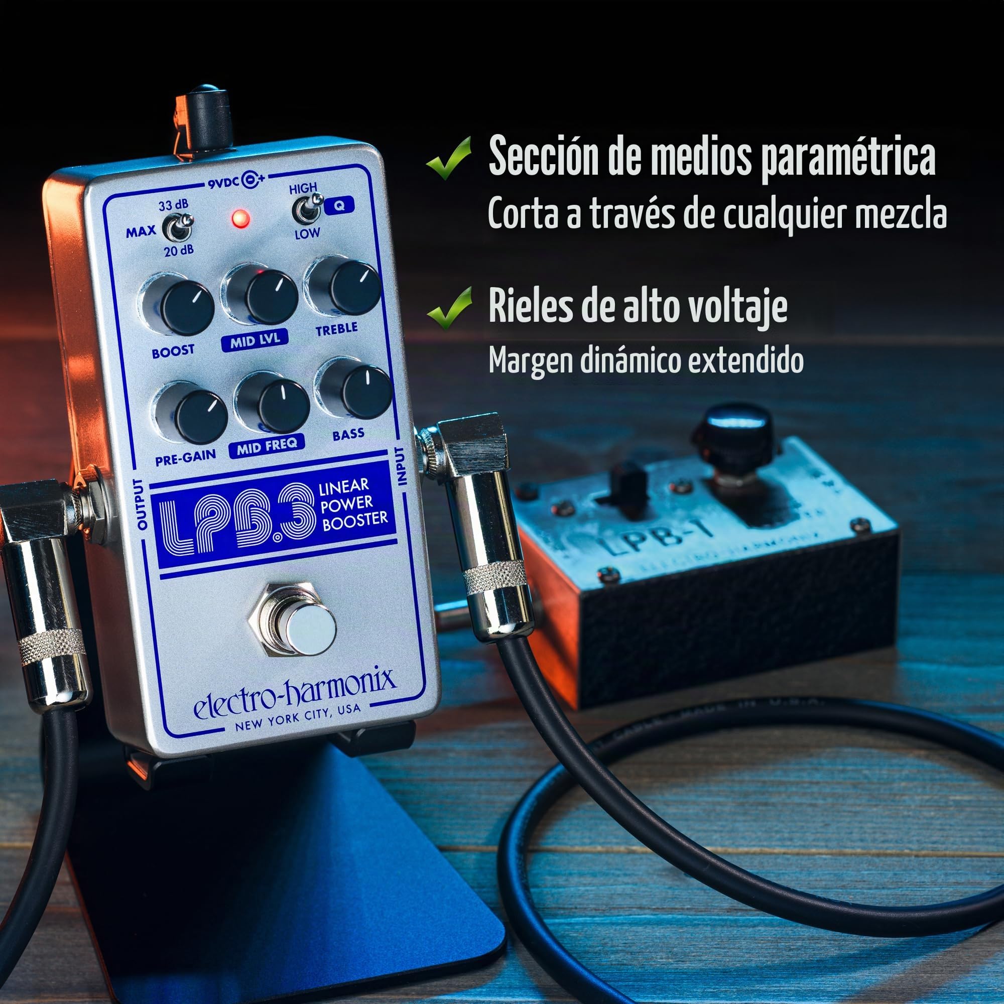 Electro-Harmonix LPB-3 Amplificador de potencia lineal y pedal de ecualización