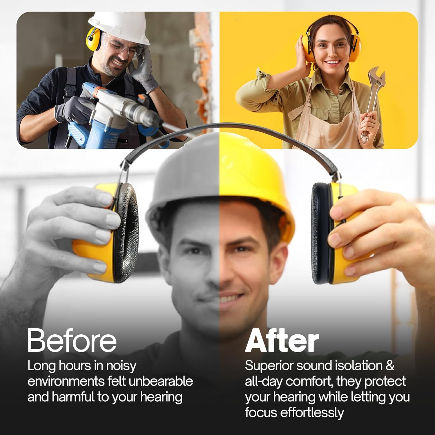 for 3M WorkTunes Replacement Ear Pads Headphones Connect Hearing Protection with Noise Cancelling Radio Ear Muffs AM/FM Bluetooth Headset Protective Earmuffs Shooting Ear Protection Mowing (Pack 4) - Image 4