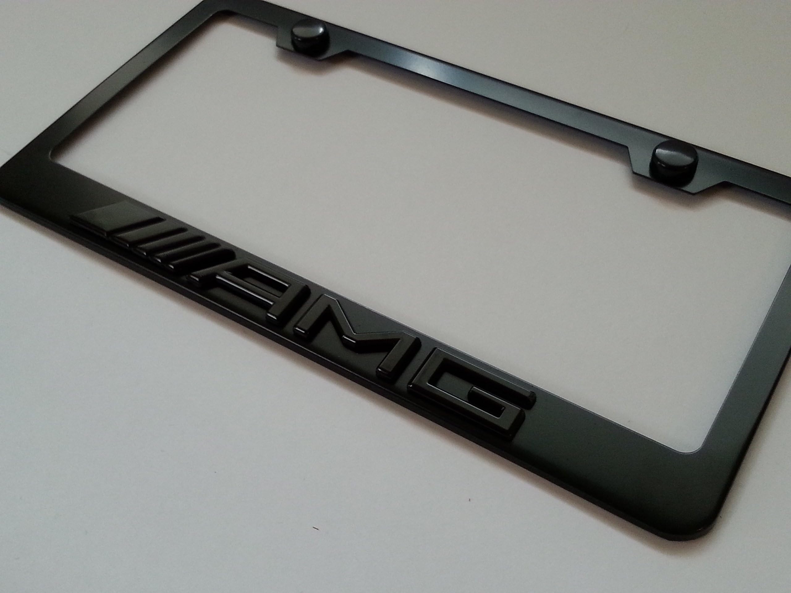 Mercedes Benz AMG Black Steel License Frame C E S SL SLK CLK CLA