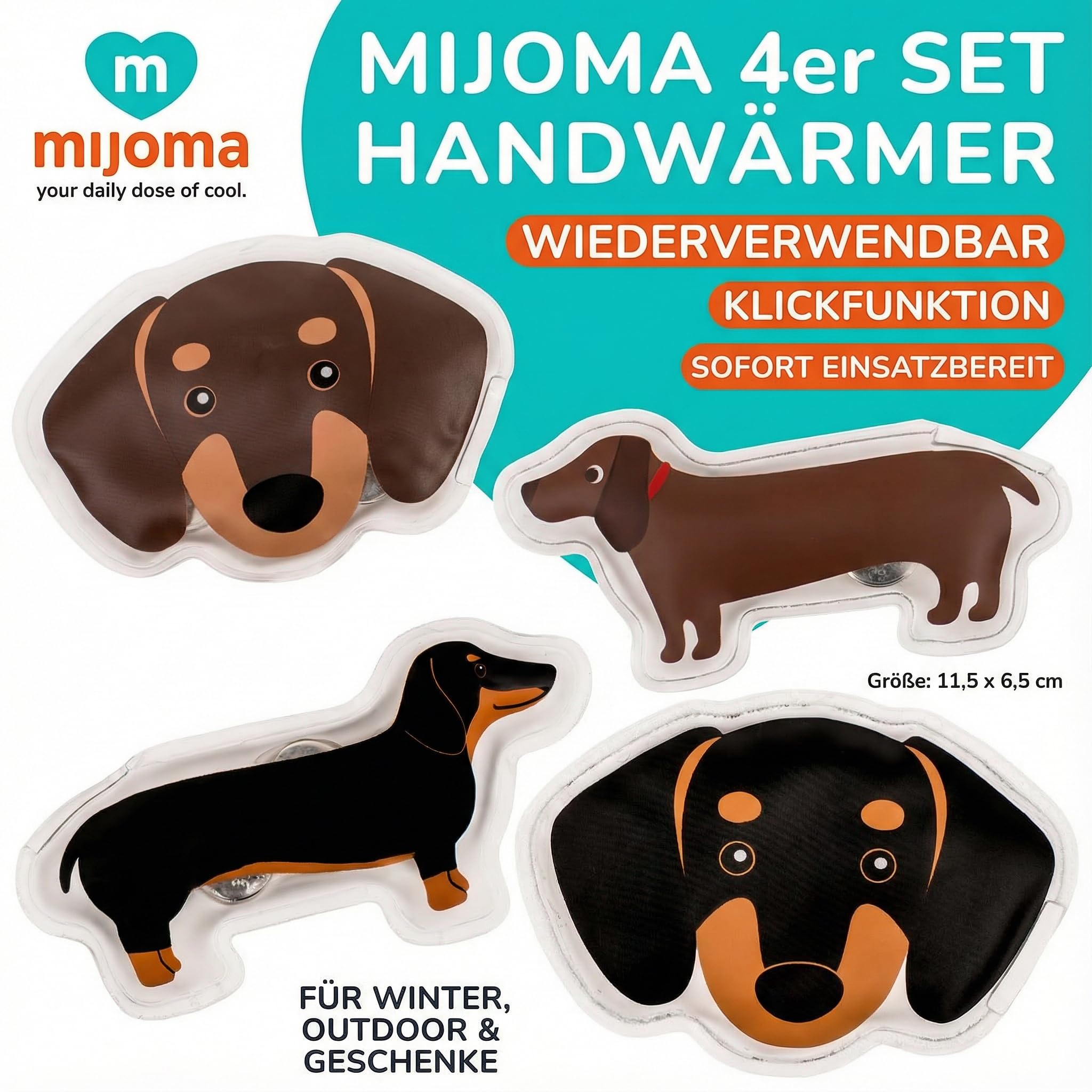 MIJOMA Mijoma Reusable Hand Warmer - Scaldamani Riutilizzabile Unisex Adulto
