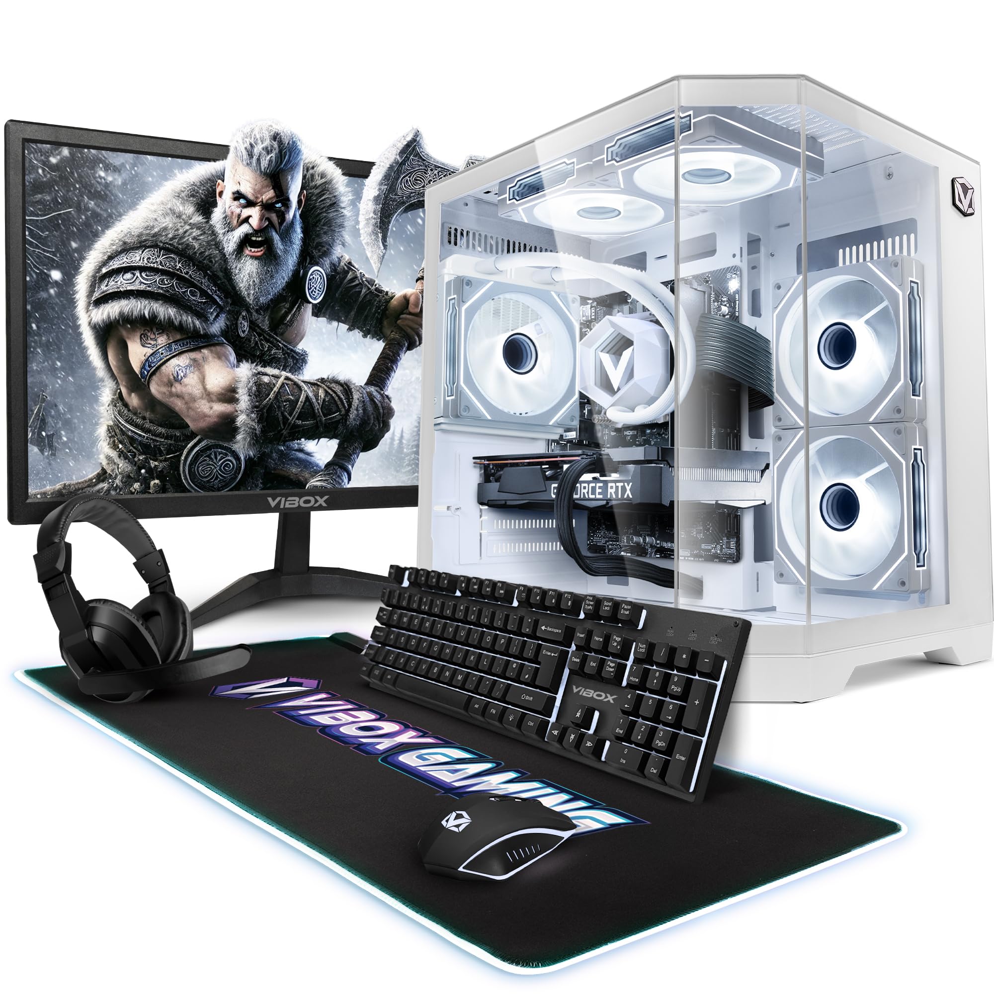 Vibox IV-715 Full Gaming PC • AMD Ryzen 7 9700X 8 Cores • Nvidia RTX 3050 6GB • 16GB RAM 5600MHz DDR5 • 500GB SSD • Windows 11 • 23" Monitor • WiFi