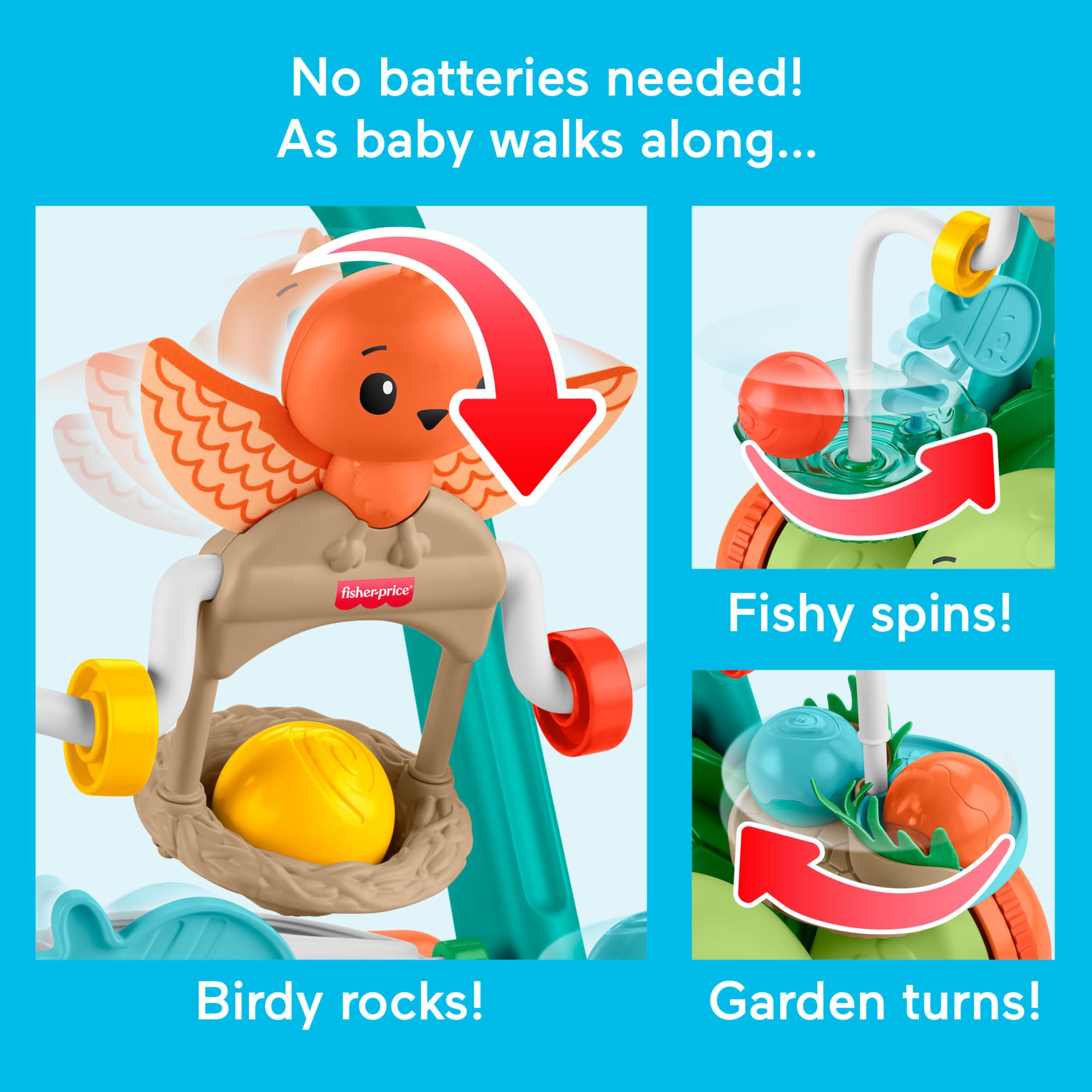 Fisher-Price Baby-Ringe, Schildkröte, erste Schritte, 6 m