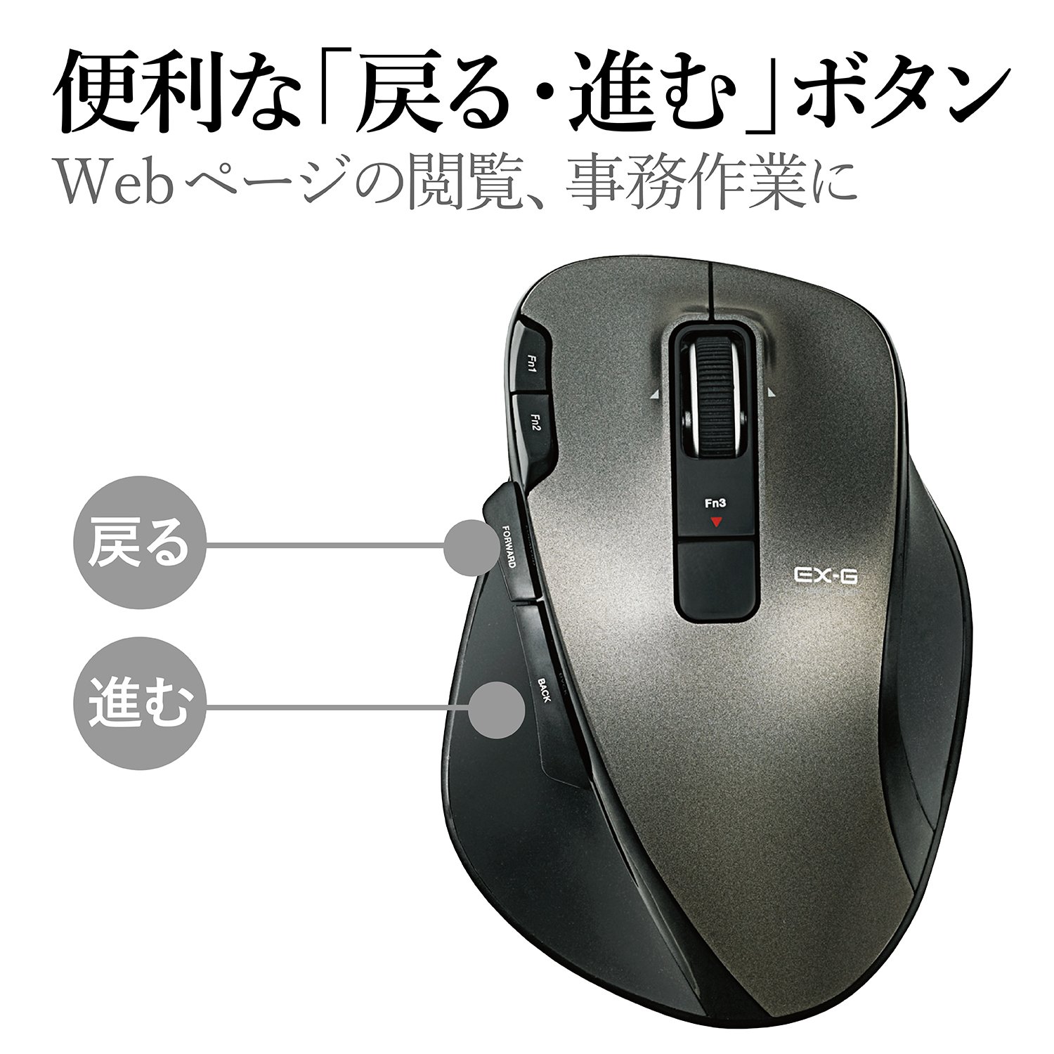 Amazon.co.jp: エレコム ワイヤレスマウス 無線 2.4GHz レーザー 8