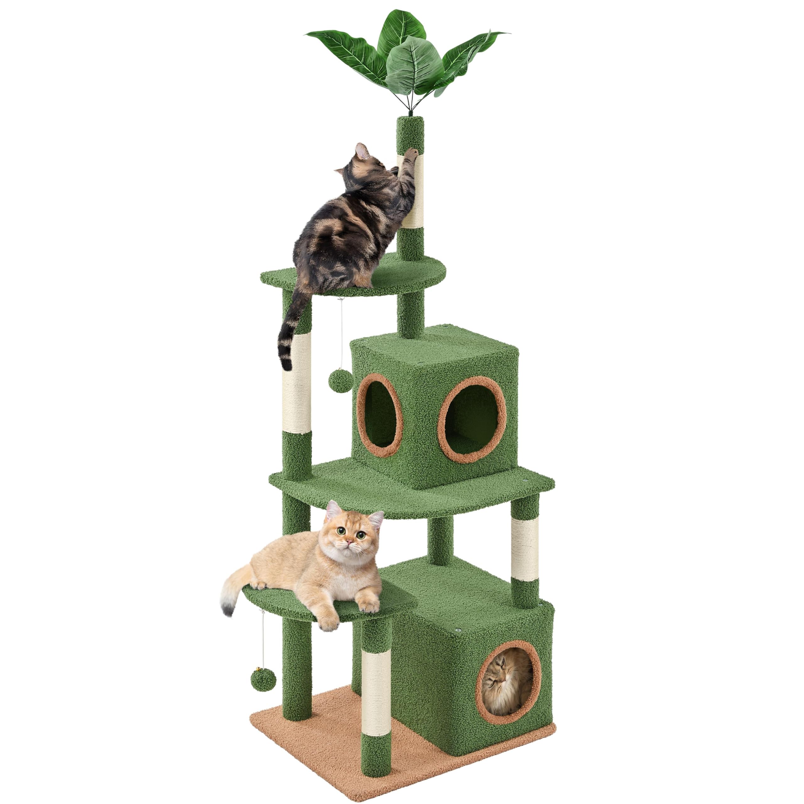 Nala ナラ　Cactus all in one Amazon.com : Yaheetech 59in Cactus Cat Tree, Green Cat Tree