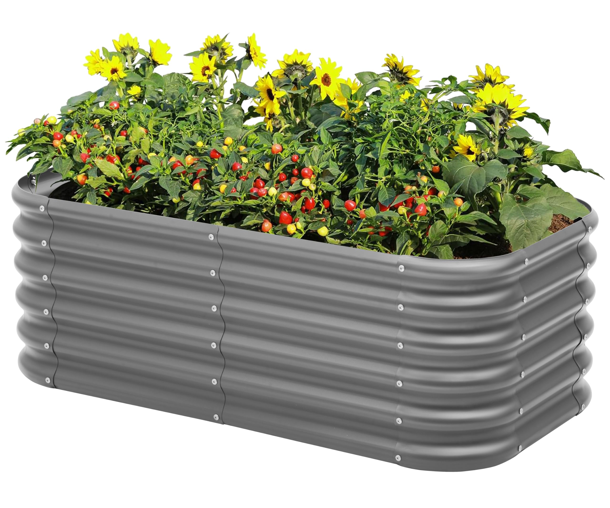 Besebay Galvanized Raised Garden Bed