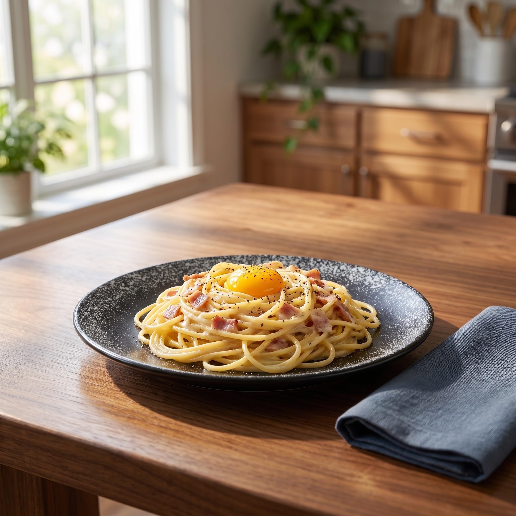 Zerodeko 2 platos de cerámica negra, 20 cm (8 pulgadas), estilo vintage, ideales para servir pasta y postres. Platos para el hogar, perfectos para restaurantes o fiestas. Fáciles de limpiar.