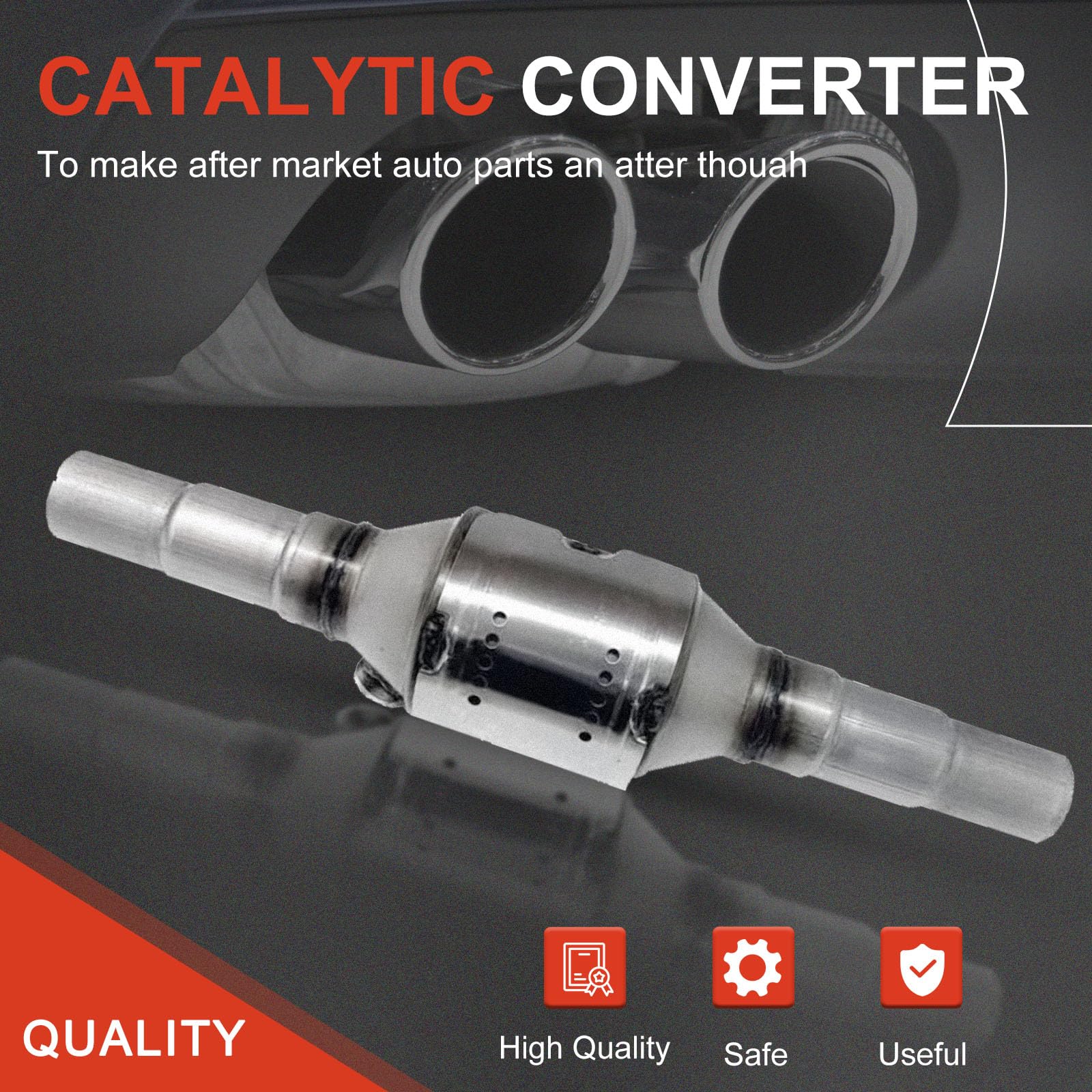 Catalizzatore universale EURO 4 a norma rotonda per tutti i motori a benzina fino a 2000 ccm con tubo gradini Ø 45 mm/Ø 50 mm/Ø 54 mm per Ford Skoda Opel V-W