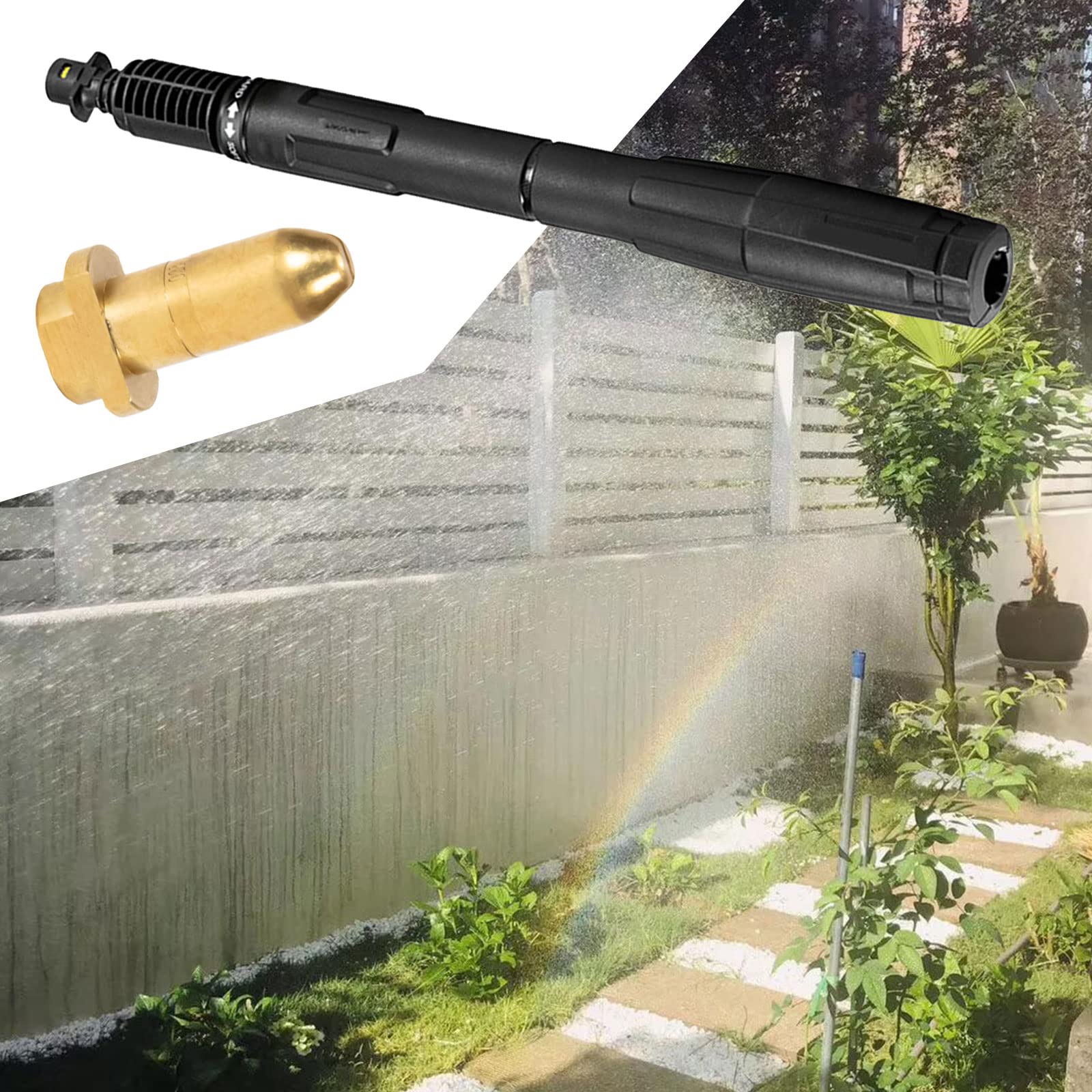 F Fityle Ugello In Ottone Quick-Connect Per Idropulitrici Karcher Serie K (K1-K8) - Rondella Di Pressione Per Bacchetta Lancia - Ricambio Anticorrosione