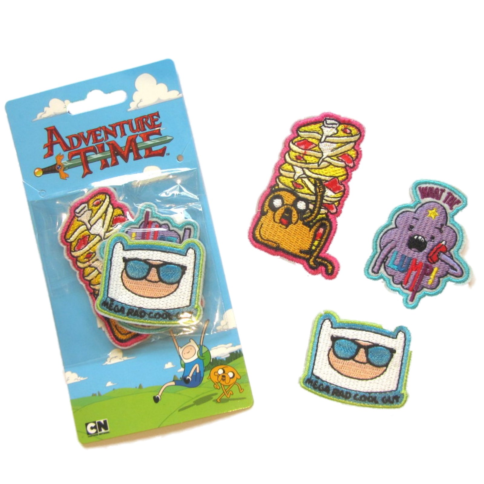 Adventure Time Official Licensed Iron On Patch x 3 Jake Finn Bacon Pancakes LSP
