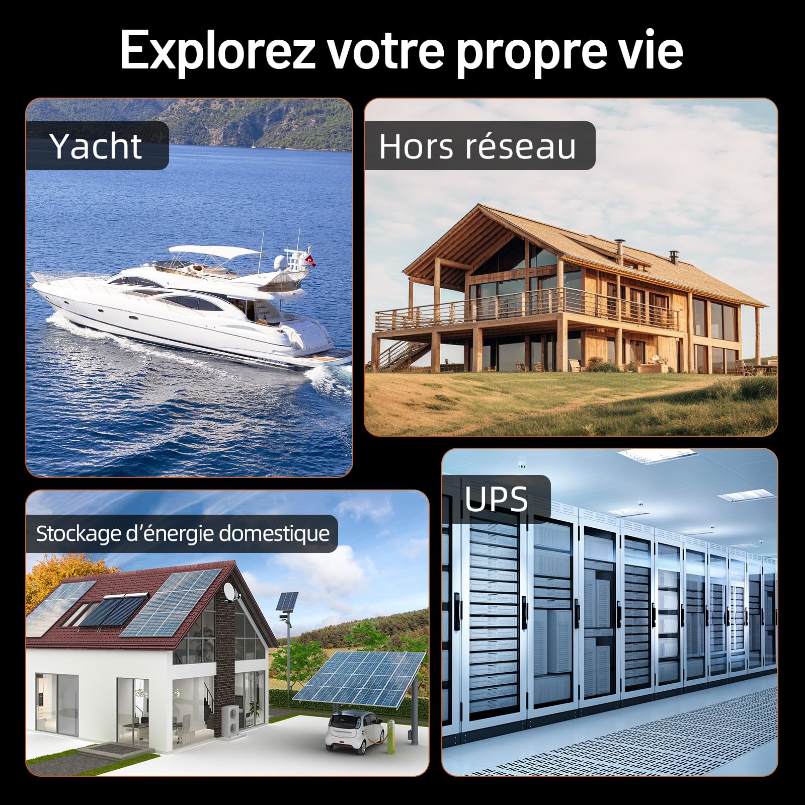 HumsiENK Lot de 2 Batteries Lithium 12V 100Ah LiFePO4, 1280Wh, BMS 100A Intégré, Groupe 24 Compactes et Légères, Remplace AGM, 15000 Cycles, pour Camping-Car, Solaire, Bateau