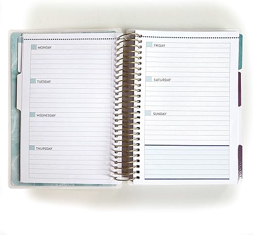 Miniatura 6 de Paper House Productions Peacock Garden - Juego de planificador de 12 meses sin fecha de 7.5 pulgadas con calcomanías de bandera de mes y eventos y