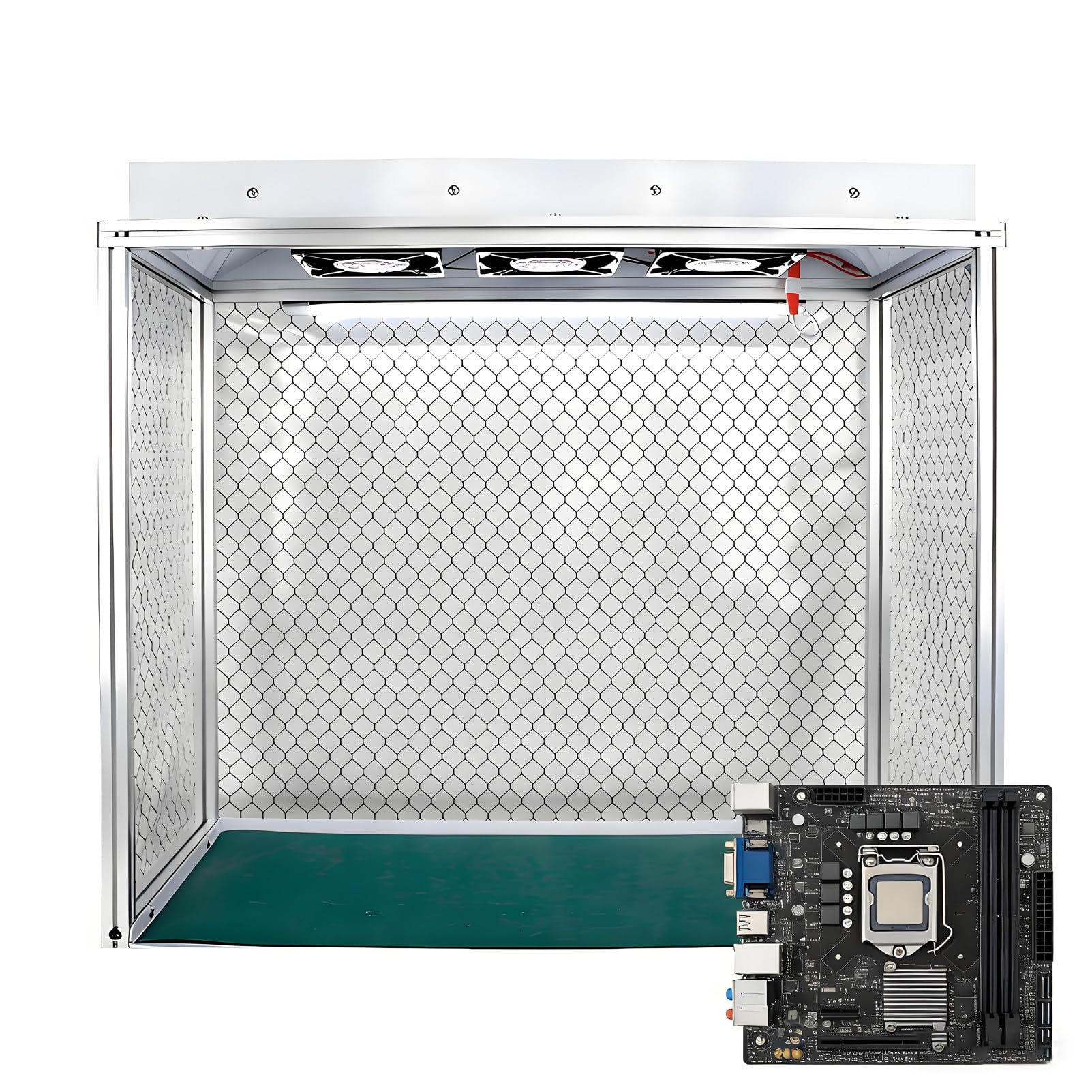 Campana de Flujo laminar portátil Vertical, Banco de Limpieza de filtros con 3 Ventiladores, estación de Trabajo con Flujo de Aire Libre de Polvo para Laboratorio de micología
