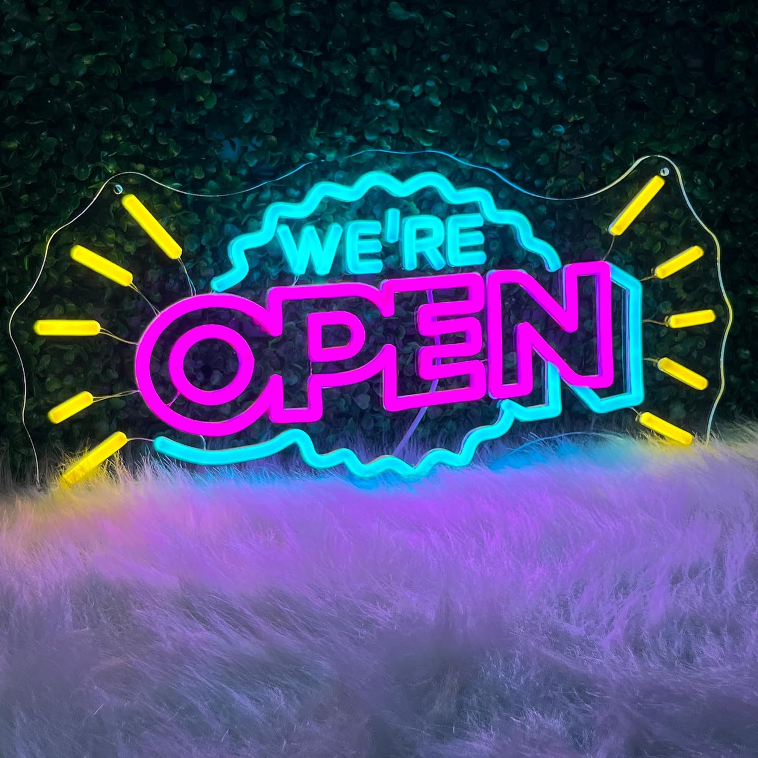 Open Neon Sign, Large 20'' LED Open Business Sign for Windows Doors, LED Welcome Sign for New Store Opening, USB Powered Grand Opening Light for Cafe Office Retail Shop Restaurant - Image 5
