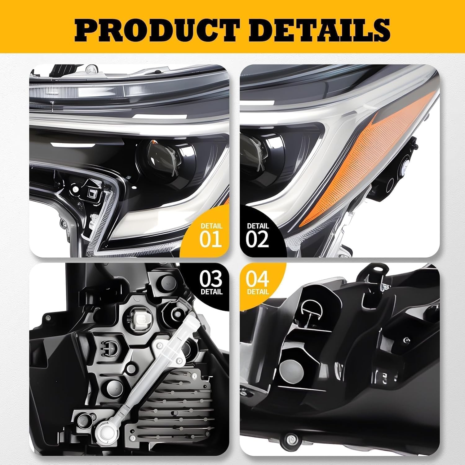 Headlight Assembly Driver Passenger Compatible with 2023 2024 Corolla SE/XLE/XSE/Hybrid XLE/Hybrid SE 2023 Corolla Hybrid XSE 81150-02U60 81110-02T70 (Left&Right)