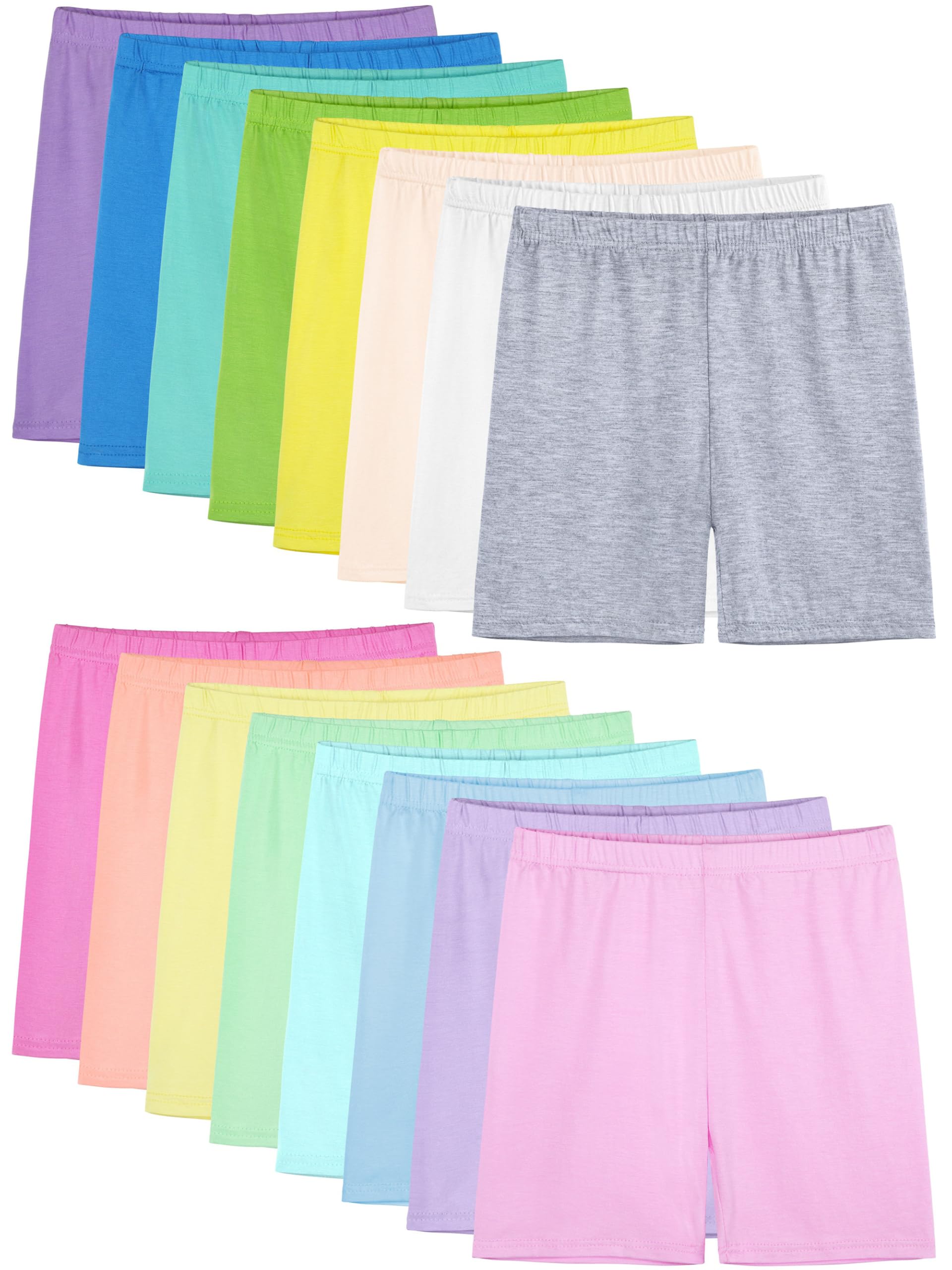 16er Pack Mädchen-Radlerhosen als Unterziehshorts Weiche Multifunktions-Shorts für Tanz und Sport