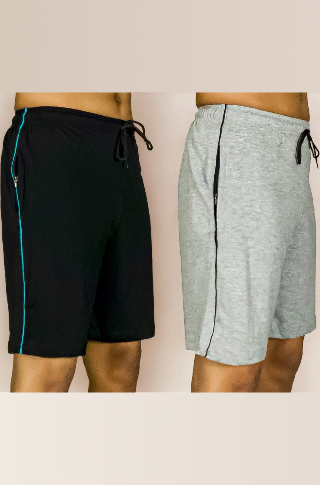 Men's Regular Fit Shorts with Zip Pocket