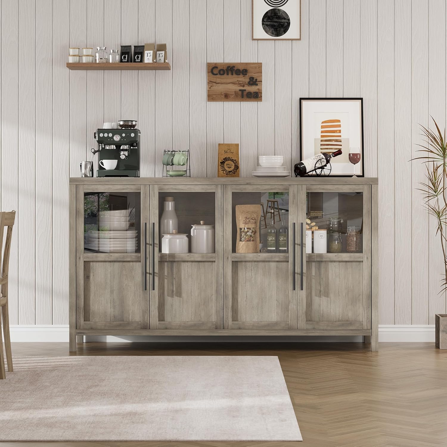 GarveeHome Sideboard Buffet Cabinet in a dining room setting