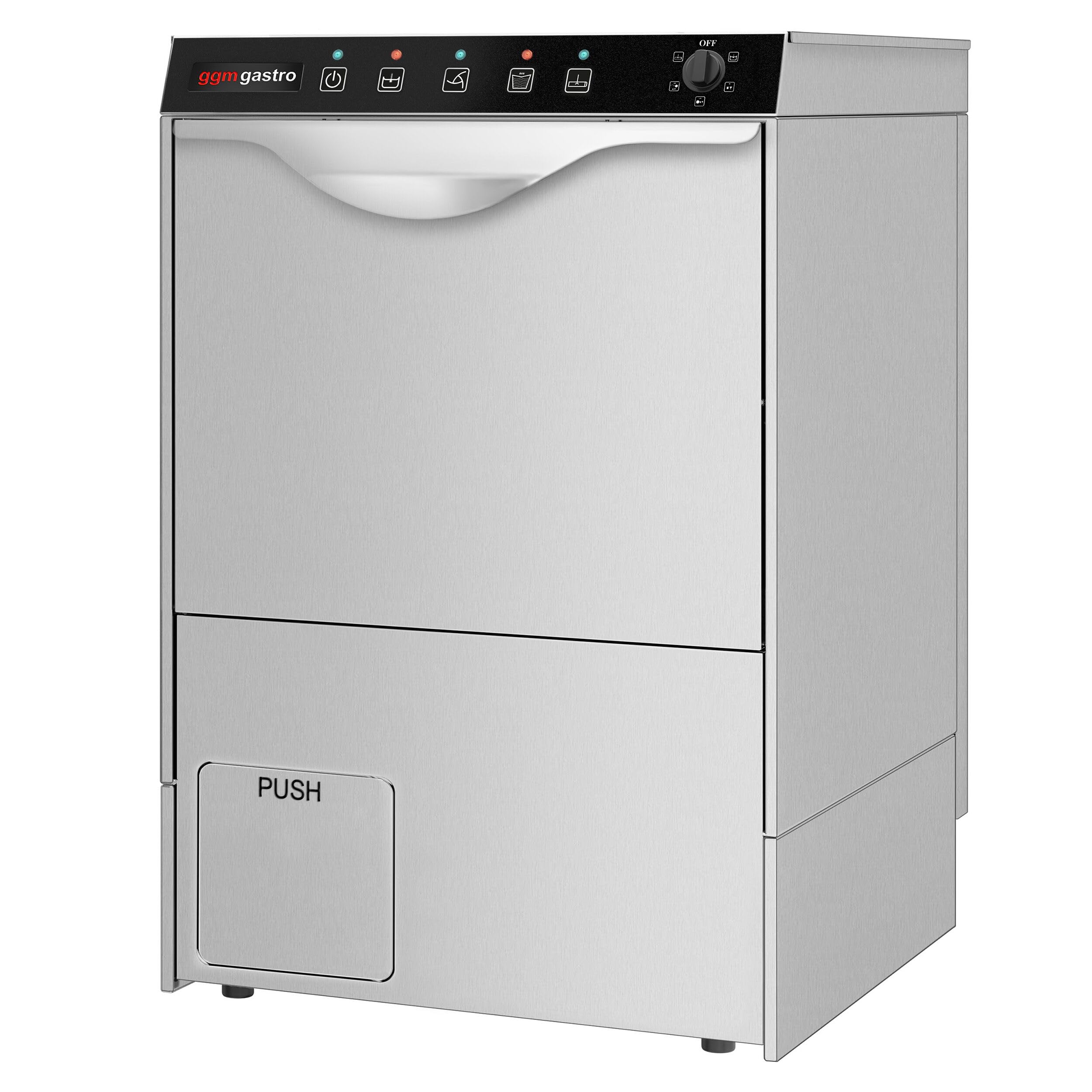 GGM Gastro Gläserspülmaschine 5 kW mit Reiniger- & Klarspülerpumpe | Ideal für den professionellen Dauereinsatz, hygienische Ergebnisse durch hohe Temperaturen, automatische Dosierung