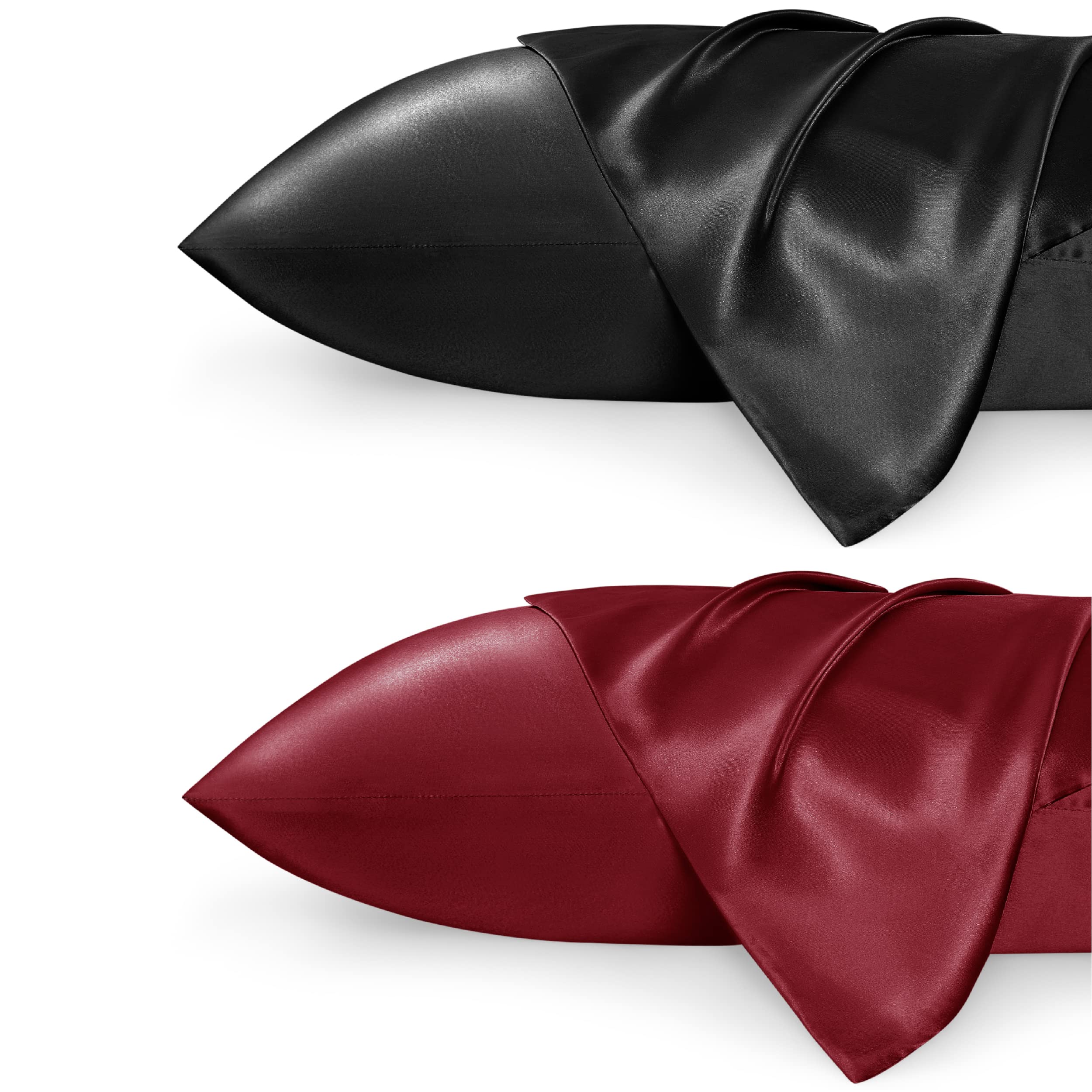 Bedsure Satin Pillowcase for Hair and Skin King Silk Pillowcase 2