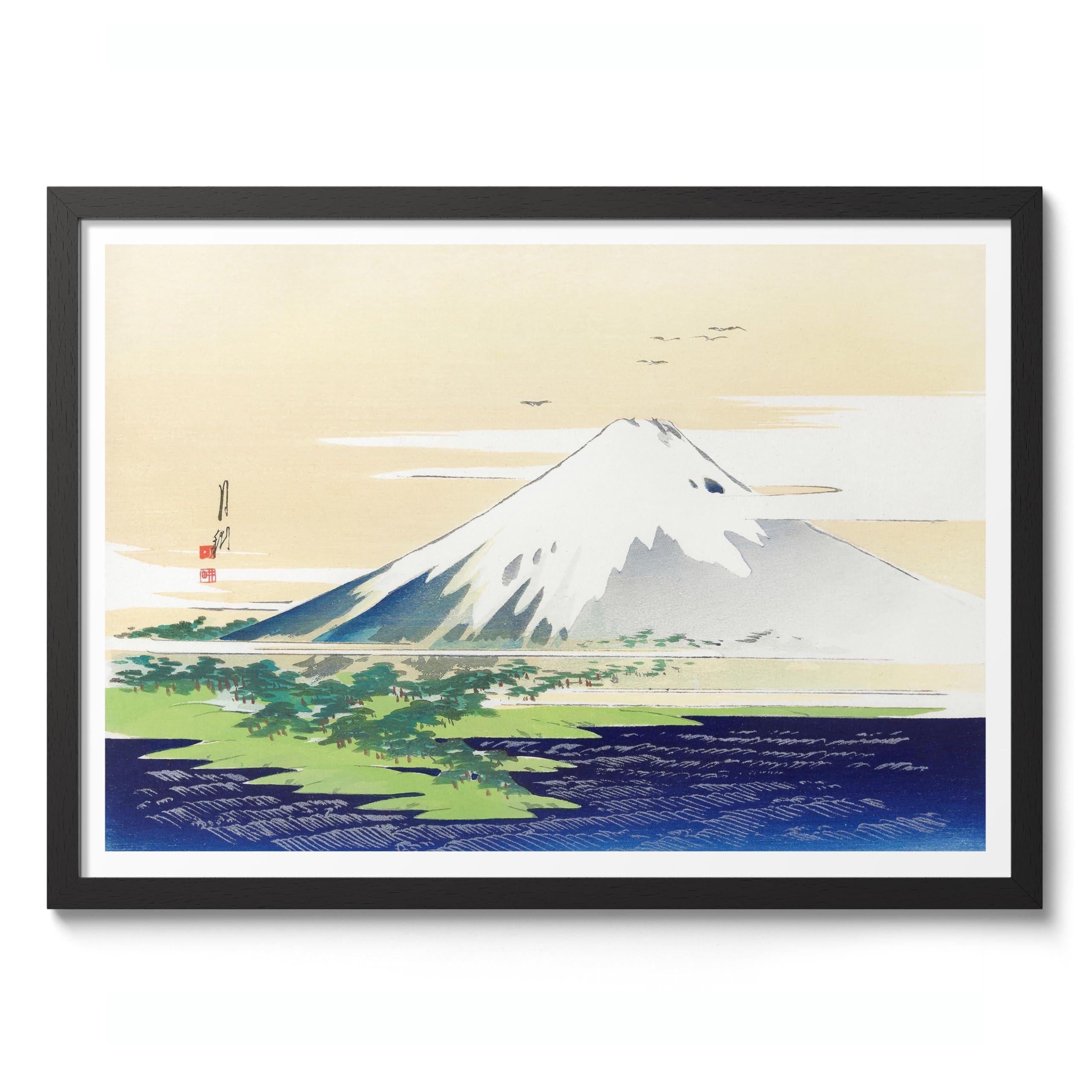 Animato Fuji Ogata Gekko Poster, Japanese Woodblock Ukiyo-E Print, Vintage Art Picture Painting Wall Art Exhibition, A2 (Print Only) - 59.4x42cm