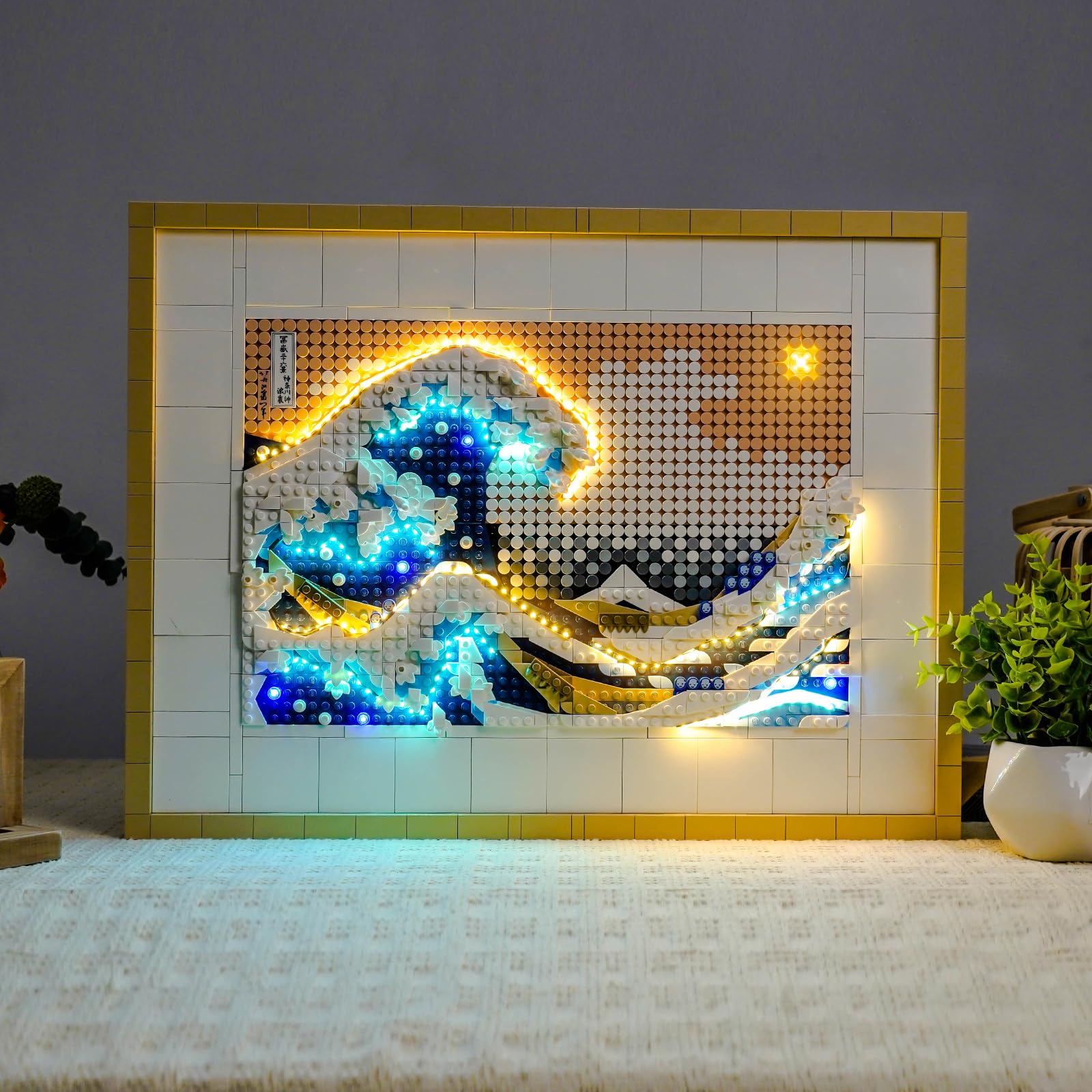 贝壳光 5cm×5m 85cm/loop 鱼乐图 Amazon.com: BrickBling LED Lights Compatible with Lego Hokusai