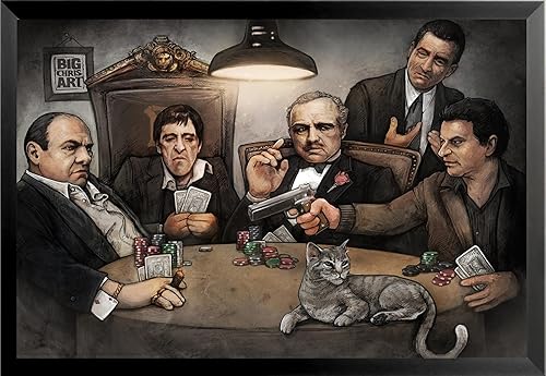 Buyartforless Póster enmarcado de Big Chris (36 x 24 pulgadas), diseño de parodia de mafioso
