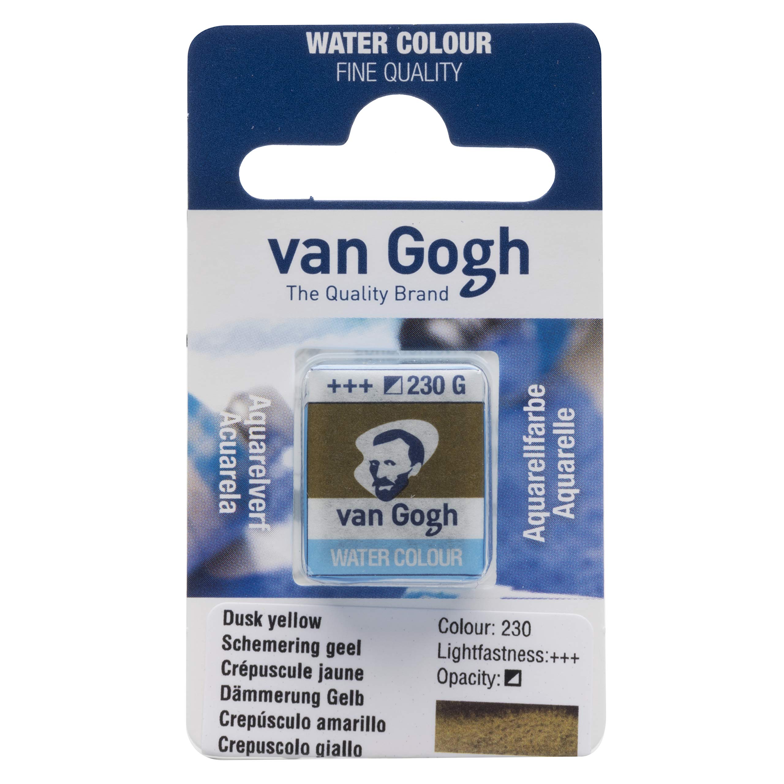 Van Gogh Watercolour Paint, Half Pan, Dusk Yellow 230