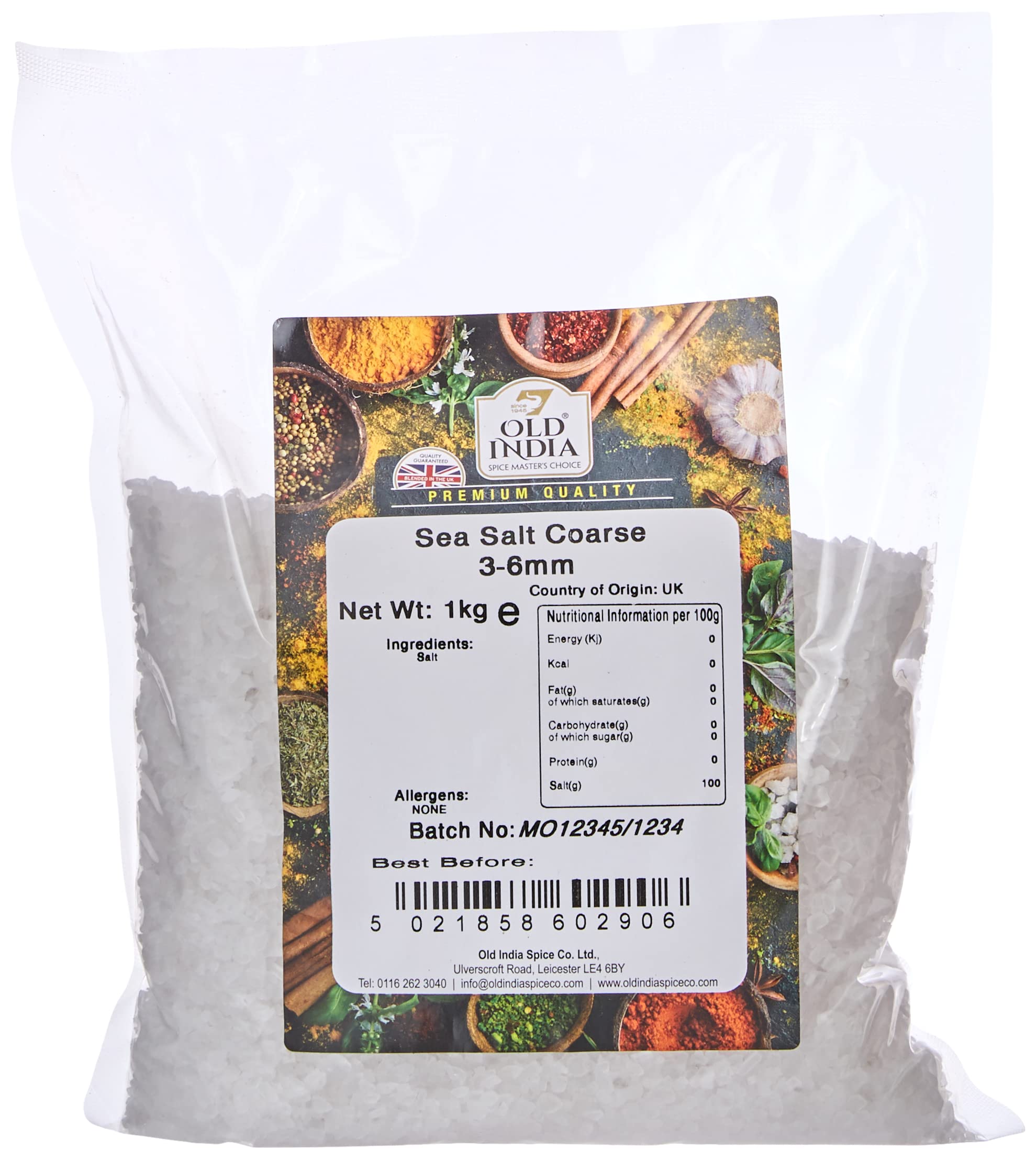 Old India Sea Salt Coarse 3-6mm 1kg