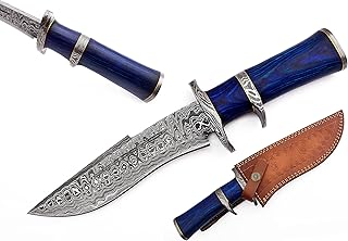 Handmade Hunting Knife with Leather Sheath Damascus Steel Hunting Knife Fix blade knife with sheath- EMPORER - HANDCRAFT GOODS