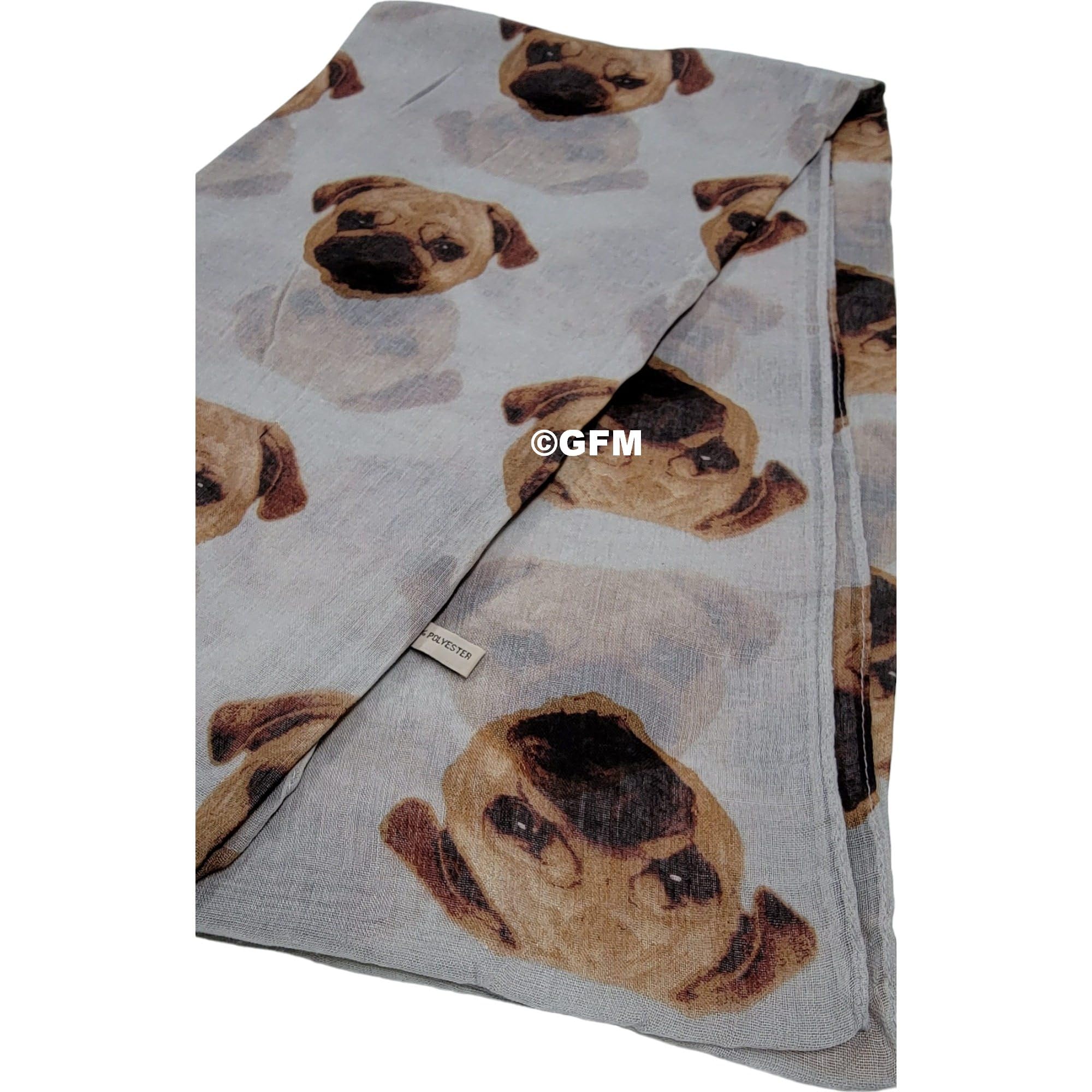 GFM® Pug Pugs Dogs -Grey Beige- (PSCF-PG-72-BH), Pg-72-BH-GreyBeige, L - Image 2