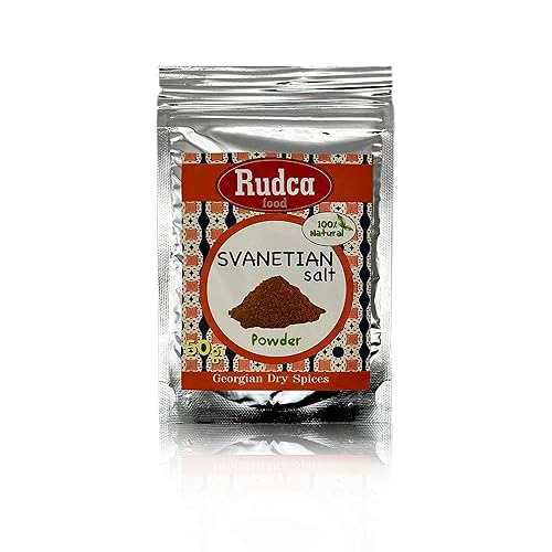 Rudca Food Sal Svanetiana con especias secas naturales, importada de la República de Georgia 1.8 oz/50 gramos