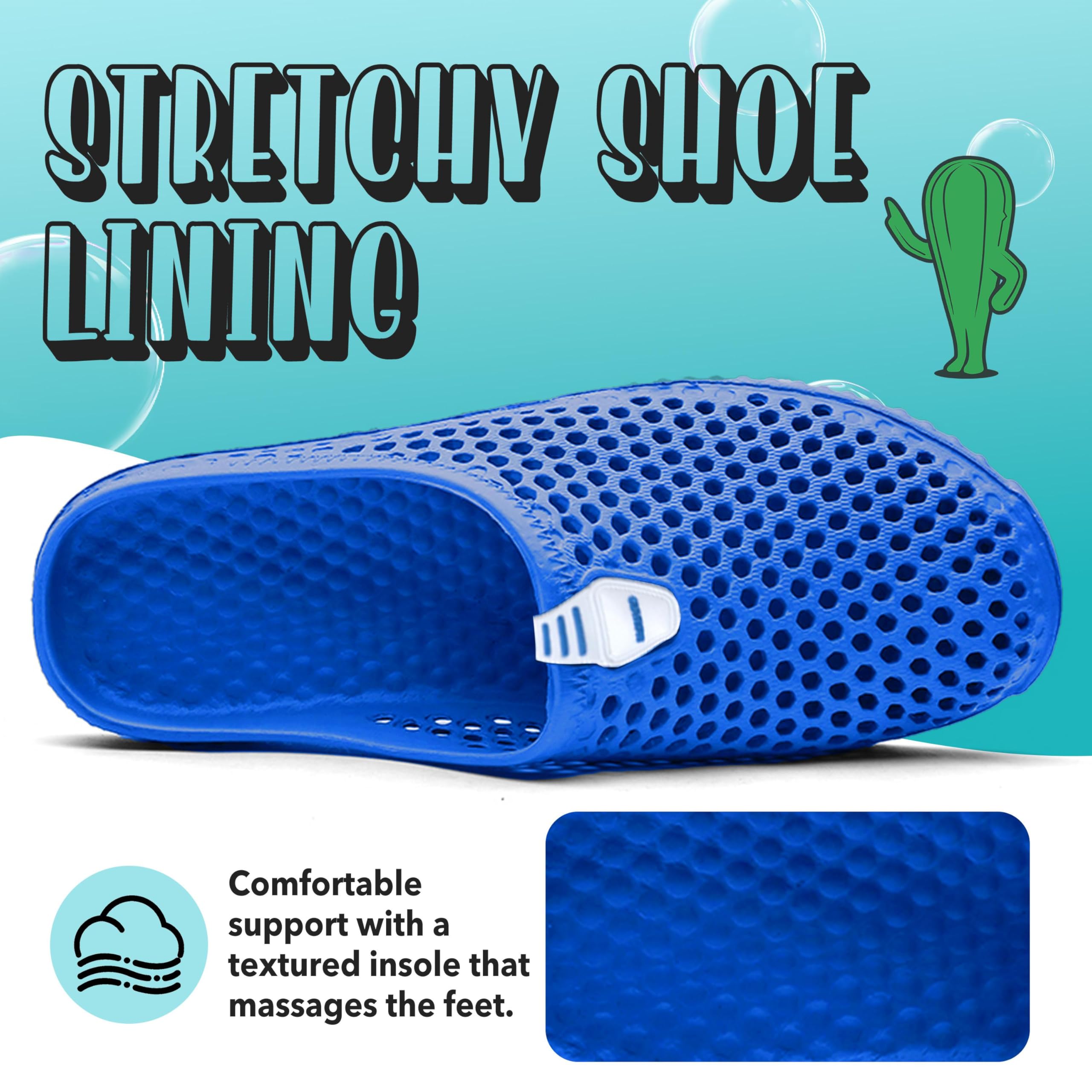 SAGUARO Uomo Donna Spiaggia Traspirante Pantofole Leggero Flessibile Estate Sandali Anti-scivoloso Unisex Clogs Piscina Slippers 36-45EU