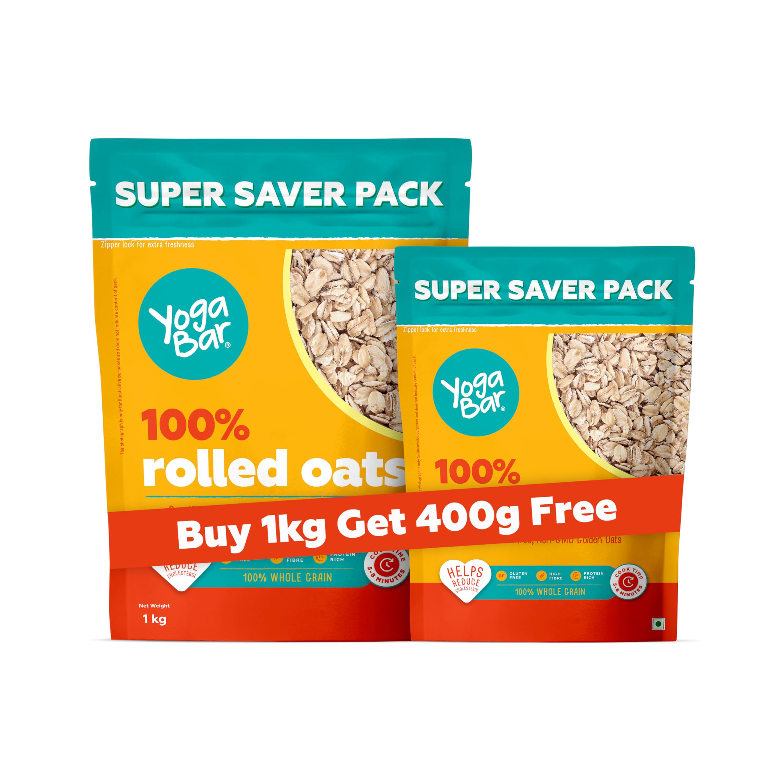 Yogabar Rolled oats 1000gm + 400gm (B0DC6QS9YN) Amazon Price History, Amazon Price Tracker