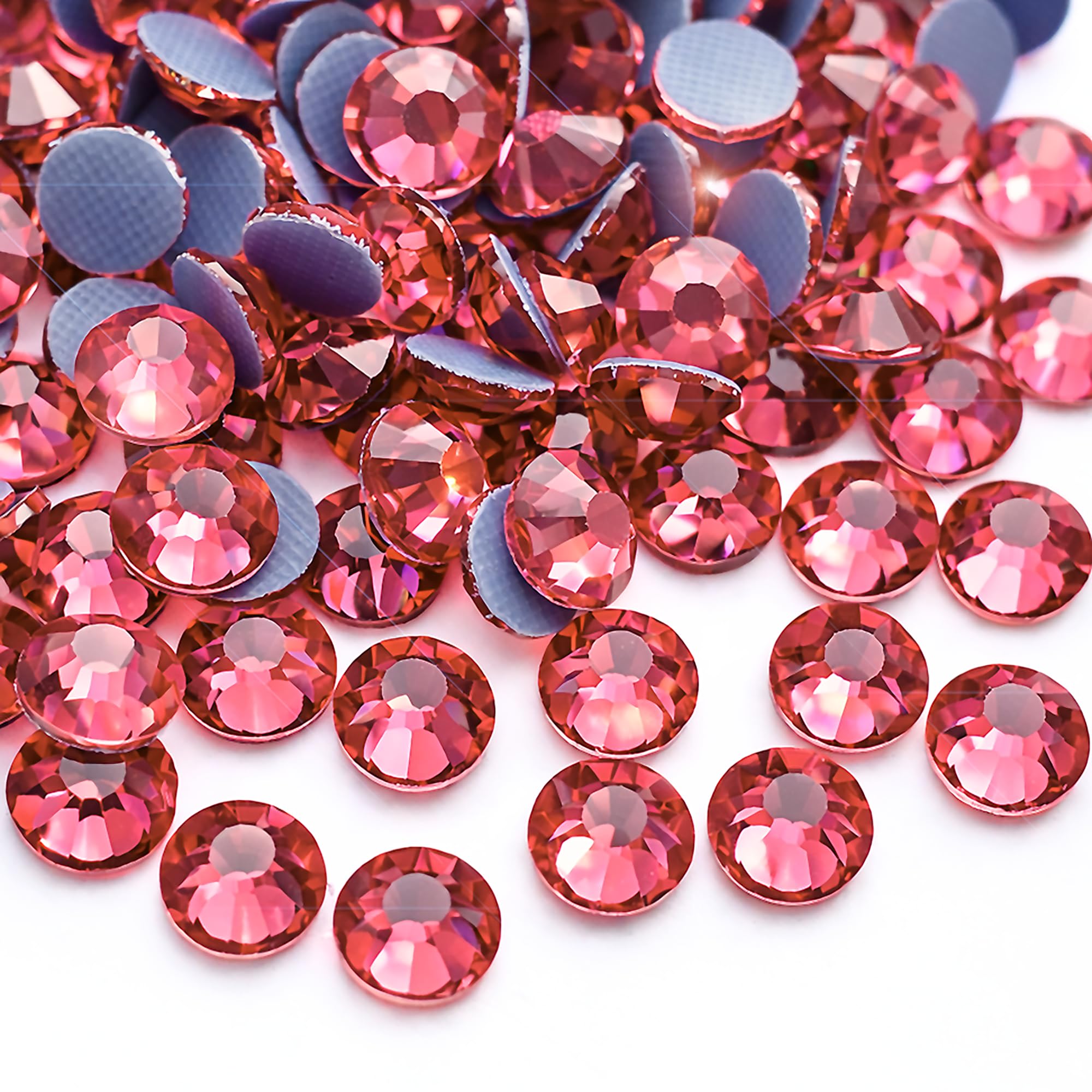 Hotfix Rhinestones Glass Iron On Crystals Flat Back Gems for Fabric, Clothing, Wedding Decoration & Dance Costume - Hot Pink - SS30 (6mm) - 500 Pieces