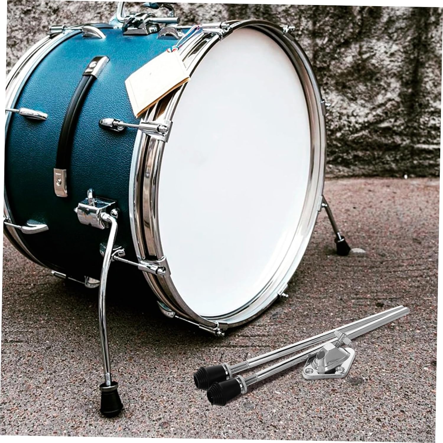 Levemolo 2sets Metal Drum Legs Kit for Bass Drum Tom Legs Skid Feet Stand Hardware Accessories